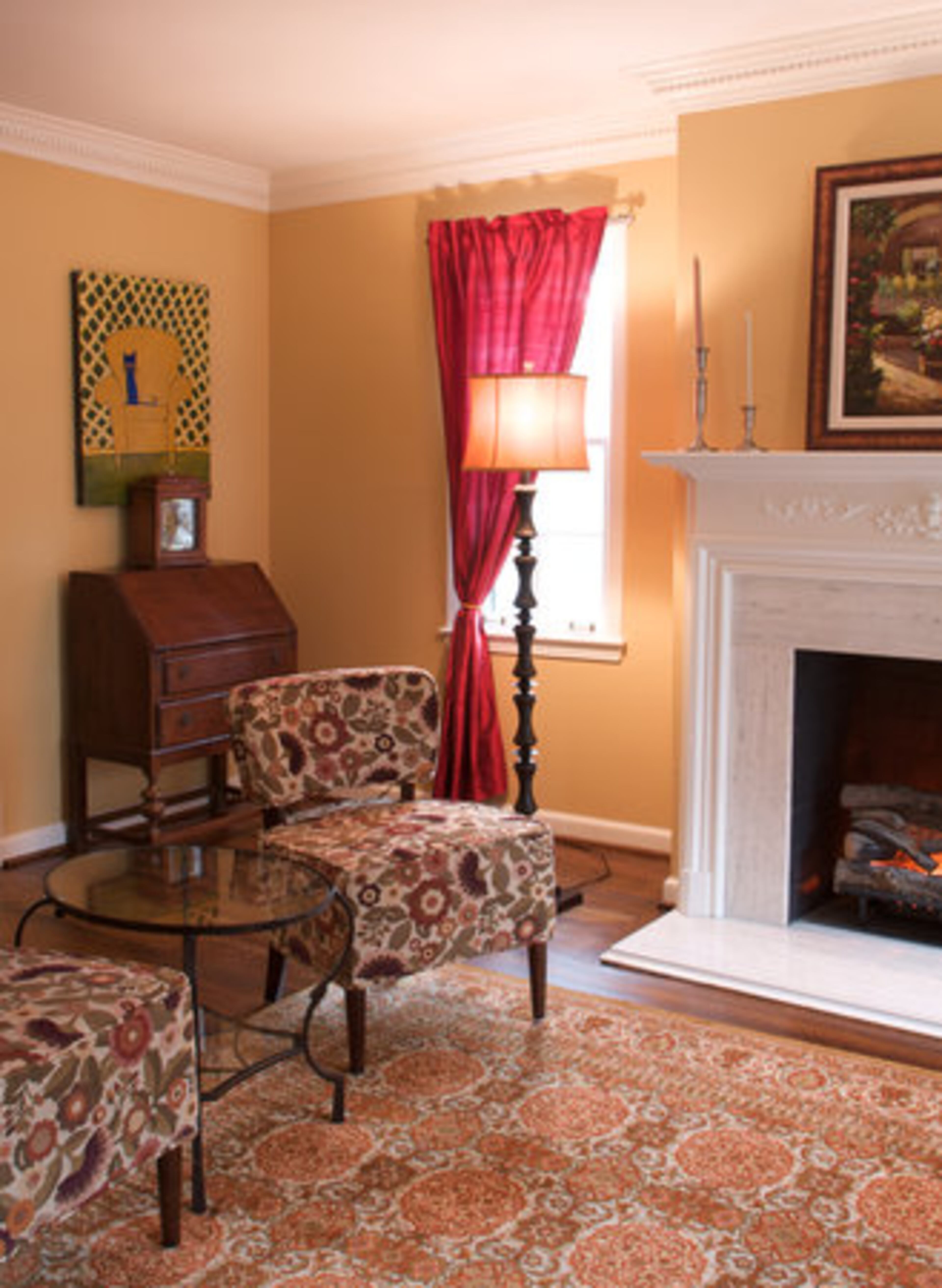 A painting of Pete the Cat by Georgia artist James Dean adorns the living room. The Shevlins designed each room with their children in mind.