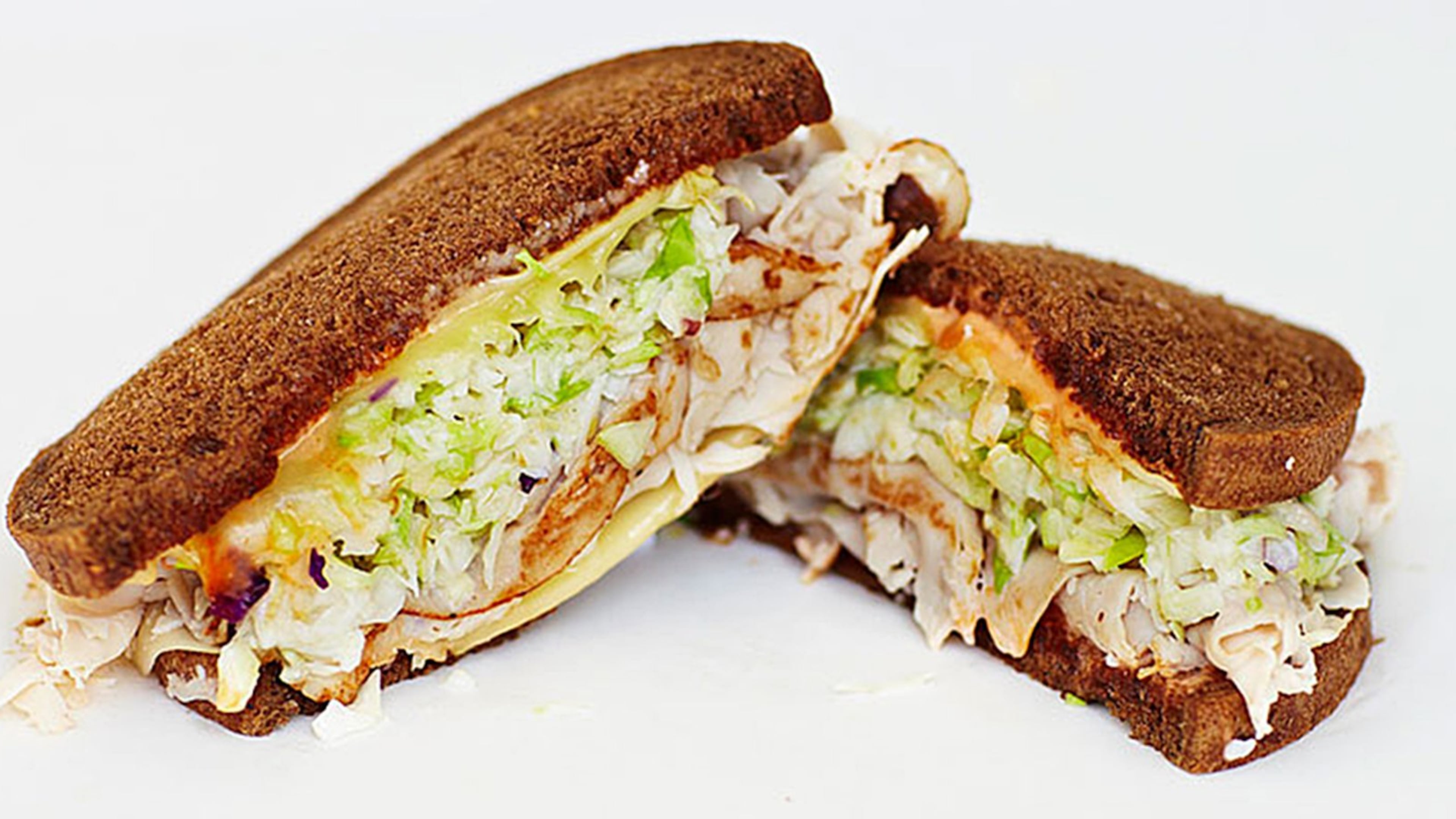 The Rebel Reuben from Wright’s Gourmet Sandwich Shoppe in Dunwoody is made of turkey breast, Swiss, Thousand Island dressing, cole slaw and is served on grilled pumpernickel.