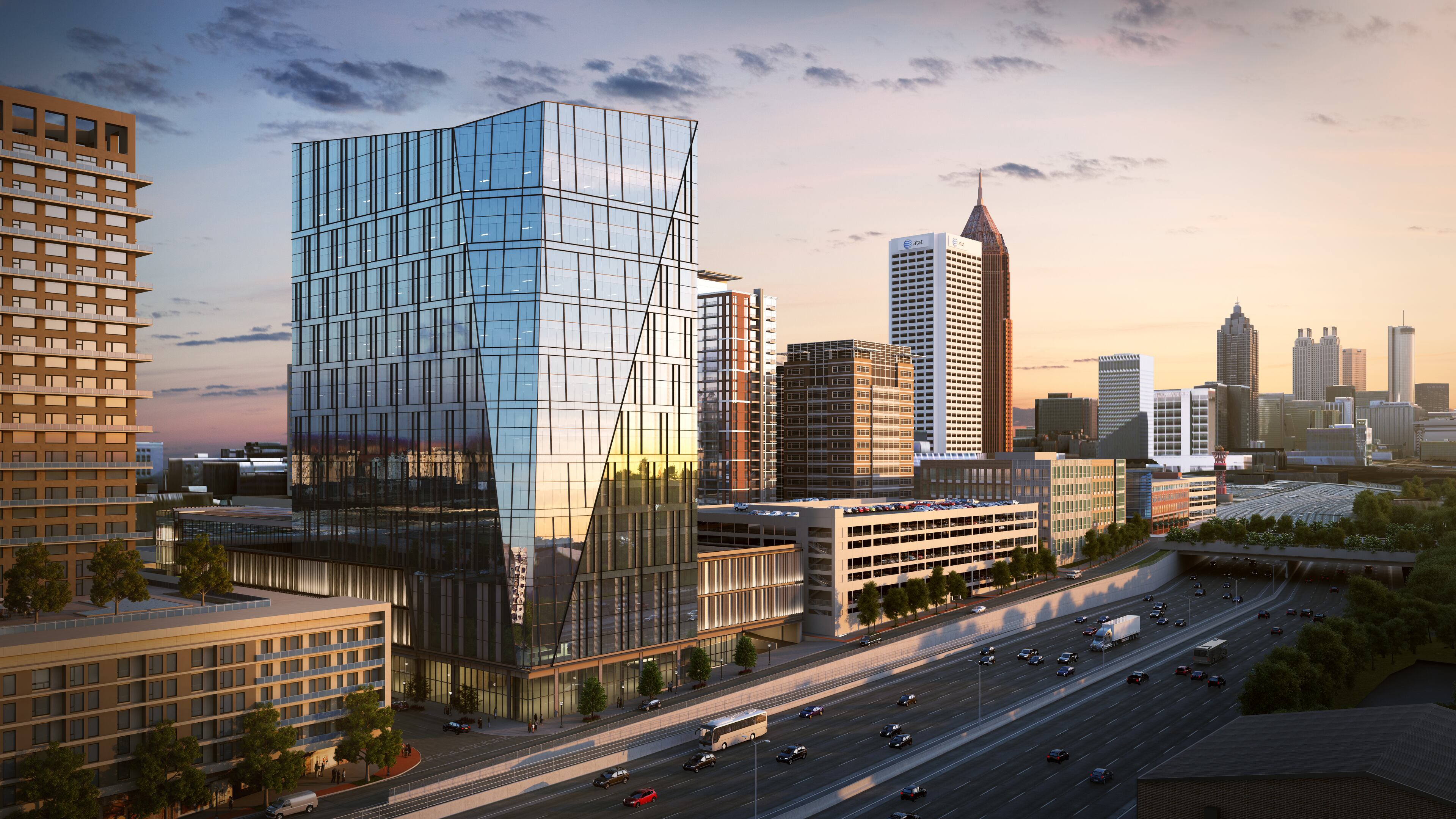 Atlanta-based Cousins Properties is the developer of the headquarters for financial technology company NCR in Midtown. Source: Cousins Properties, NCR, Duda Paine Architects, HKS and Kimley-Horn