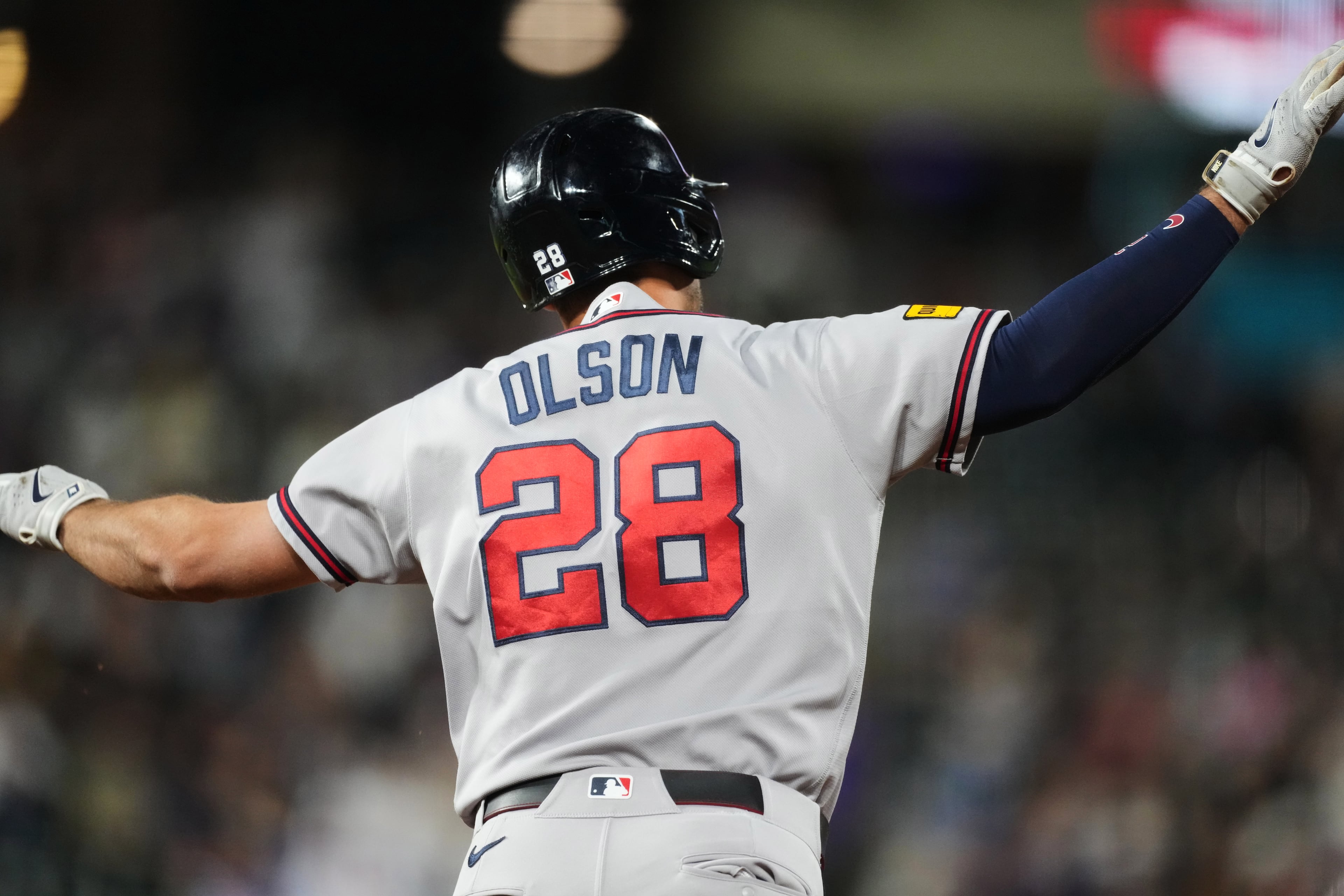 Braves first baseman Matt Olson, who is in early MVP discussions, circles the bases after hitting a solo home run against the Colorado Rockies on Saturday, May 2, 2026, in Denver. (David Zalubowski/AP)