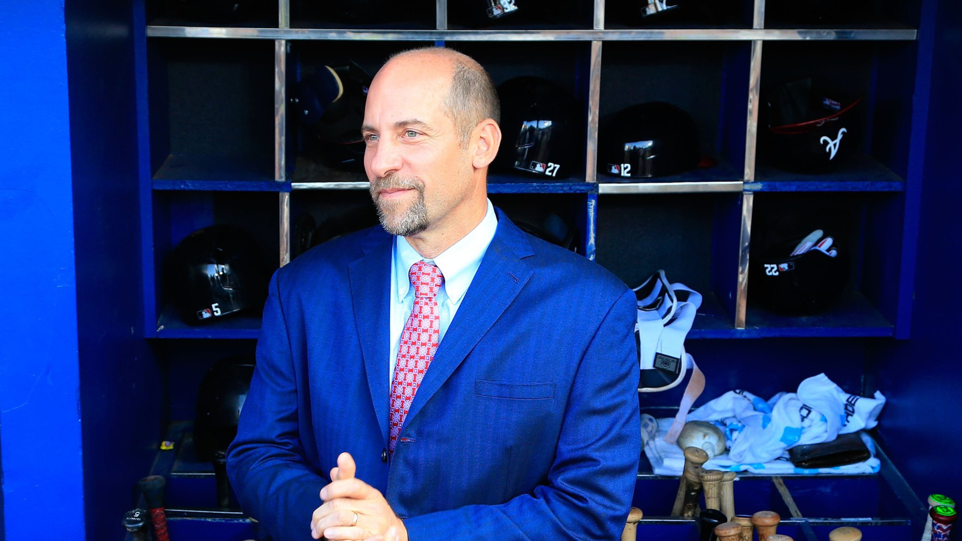 Former Braves pitcher John Smoltz stands in the dugout after the game against the Detroit Tigers at Turner Field on Oct. 2, 2016. (Photo by Daniel Shirey/Getty Images)