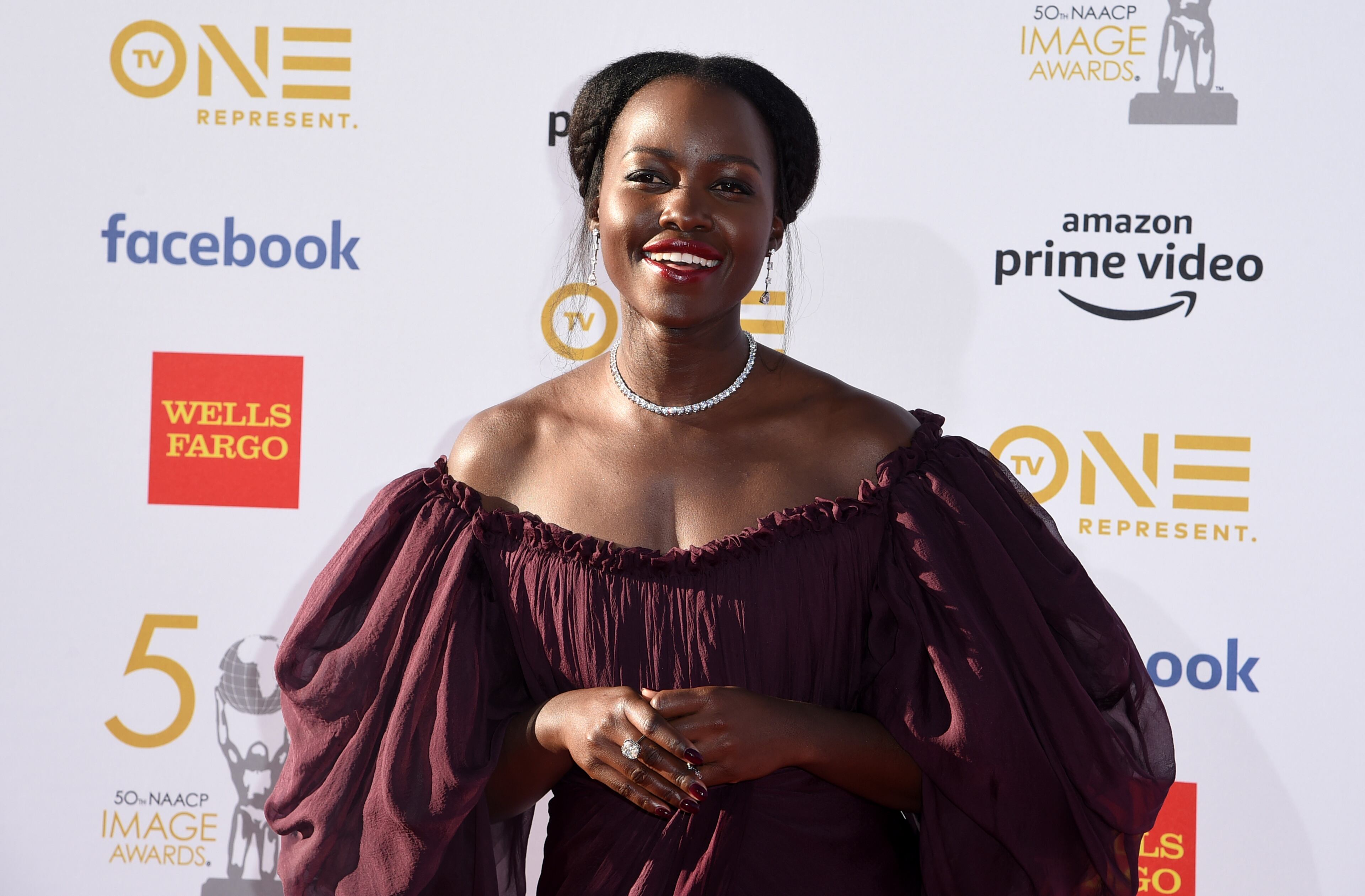 Lupita Nyong'o arrives at the 50th annual NAACP Image Awards on Saturday, March 30, 2019, at the Dolby Theatre in Los Angeles. (Photo by Richard Shotwell/Invision/AP)