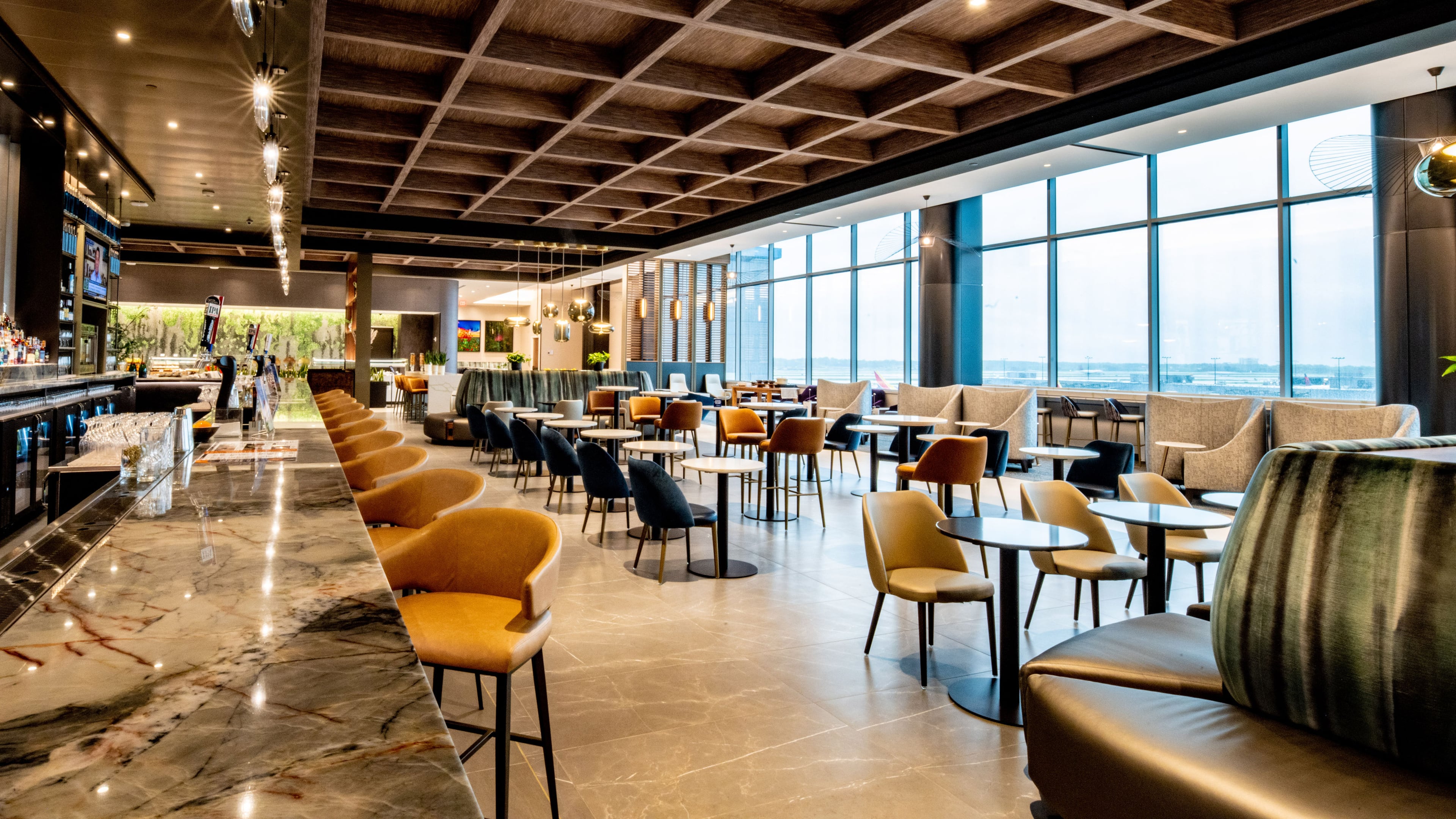 Delta Air Lines celebrated the opening of the new 24,000-square-foot D Concourse Sky Club at Hartsfield-Jackson Atlanta International Airport last April. It was the first new Sky Club to come to Atlanta in nearly 10 years. (Chris Rank/Rank Studios 2025)
