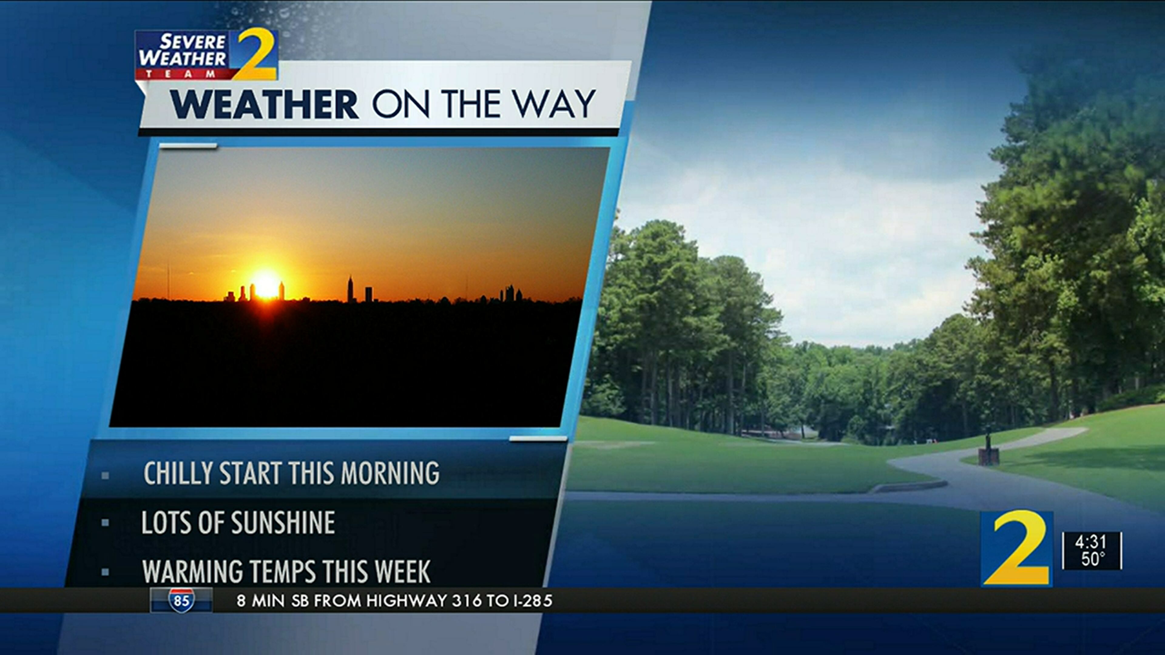 After a chilly start in the 40s, temperatures in the low 70s are in store for Atlanta on Monday, according to Channel 2 Action News.