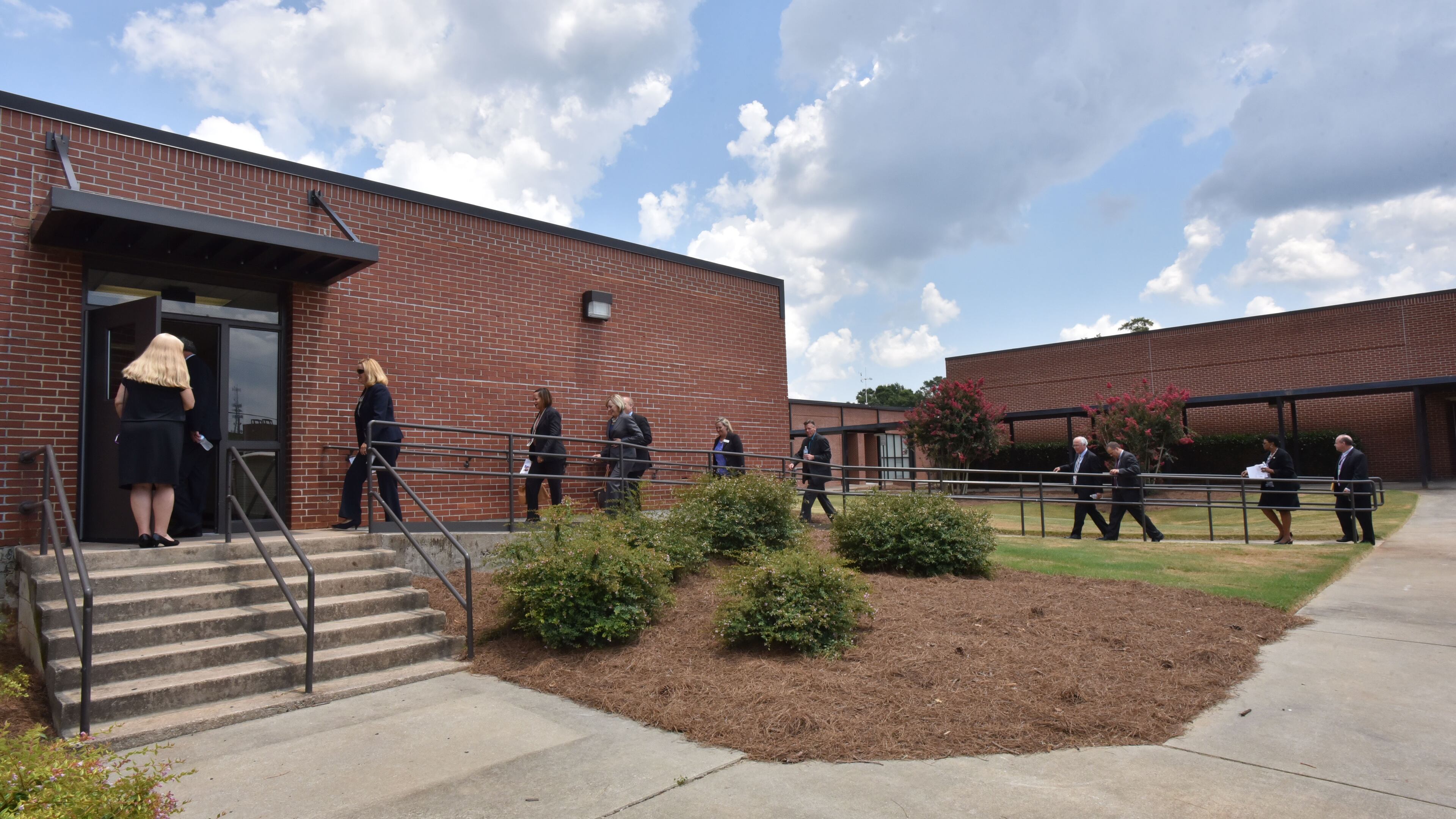 July 21, 2016 Duluth - School officials tour Coleman Middle School on Thursday, July 21, 2016. Coleman Middle School and Baldwin Elementary School are two new Gwinnett schools opening this fall. Both schools have scheduled a “Meet Your Teacher†event on Aug. 4. Classes start on Monday, Aug. 8. HYOSUB SHIN / HSHIN@AJC.COM