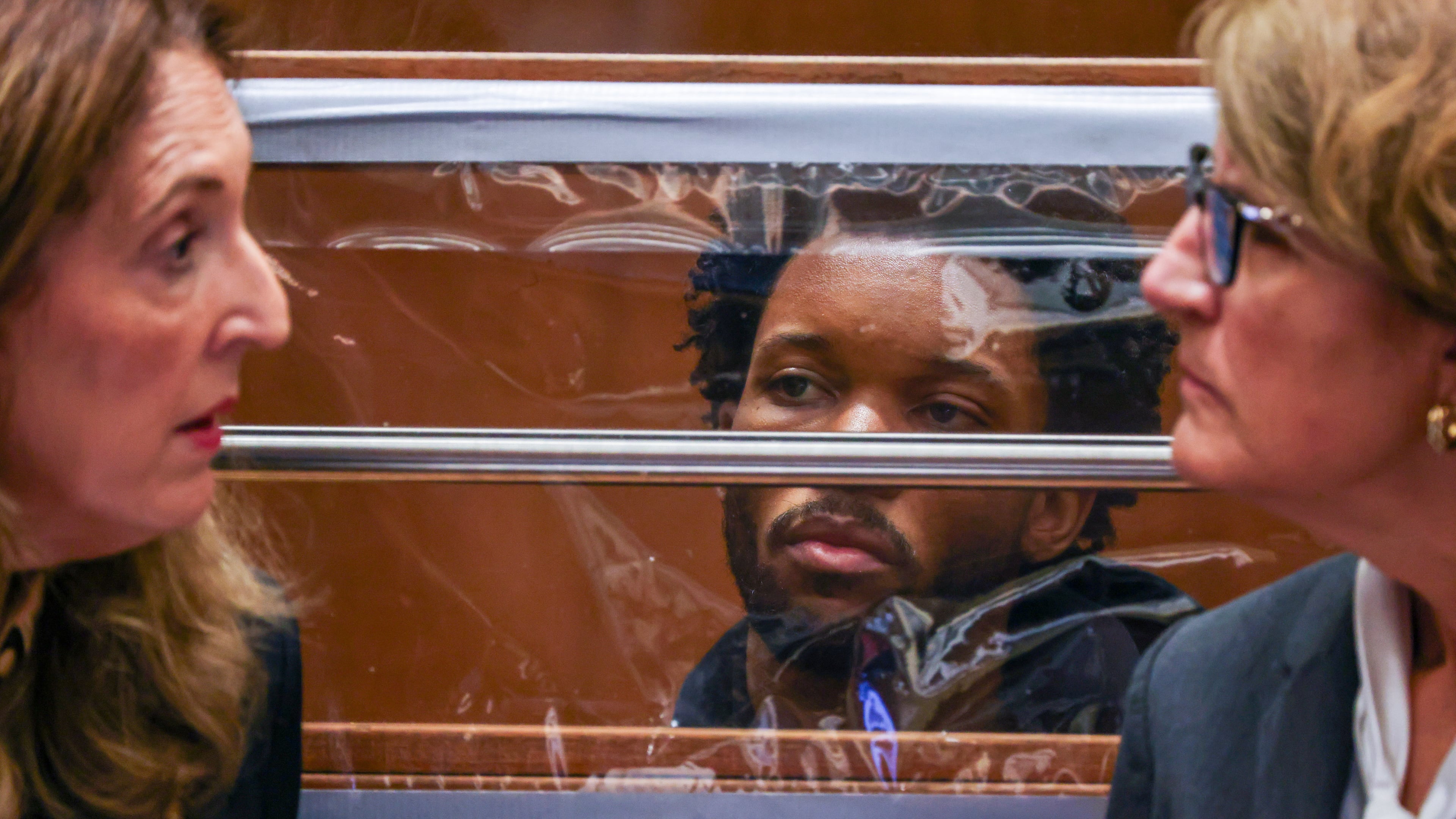David Anthony Burke, whose stage name is D4vd, is arraigned Monday, April 20, 2026, in Los Angeles on charges of killing a 14-year-old girl whose dismembered body was found in his car. (Ted Soqui/Pool Photo via AP)