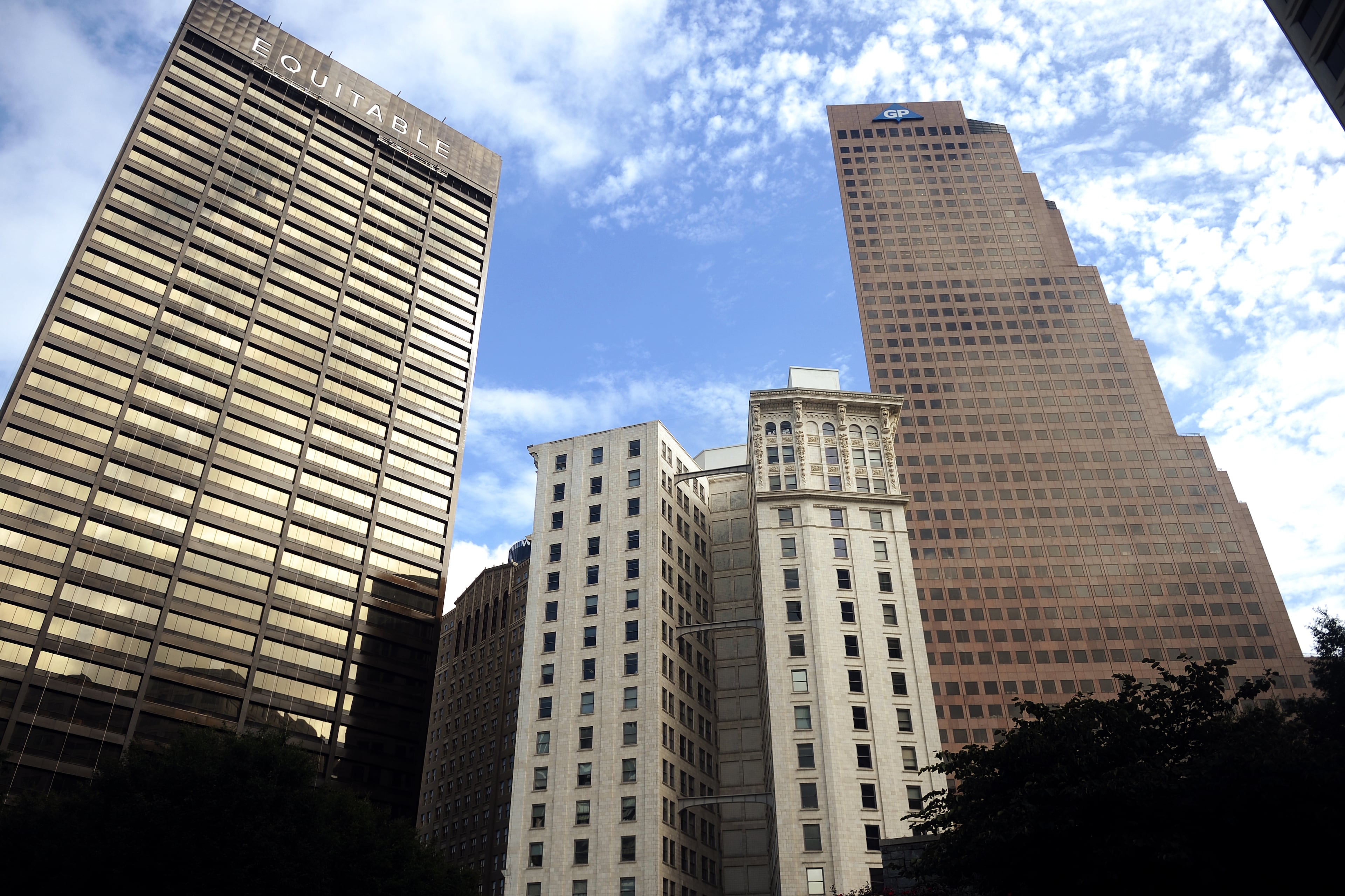 Georgia-Pacific Center, right, is one of the most recognizable buildings in downtown Atlanta. AJC File