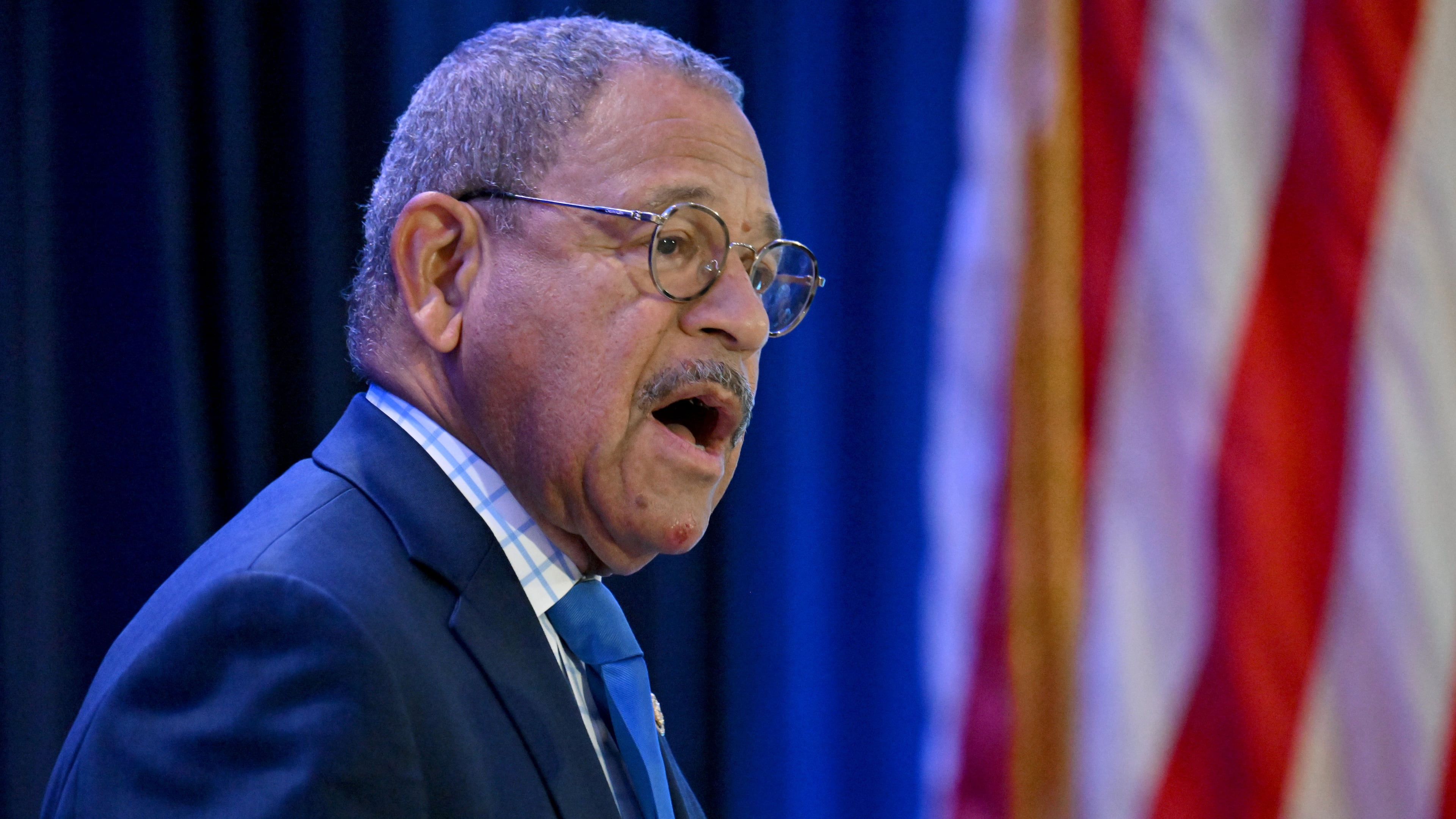 U.S. Rep. Sanford Bishop, pictured in 2024, holds one of the Democratic Party's last footholds outside metro Atlanta. Republicans could look to redraw his seat ahead of the 2028 election. (Hyosub Shin/AJC)
