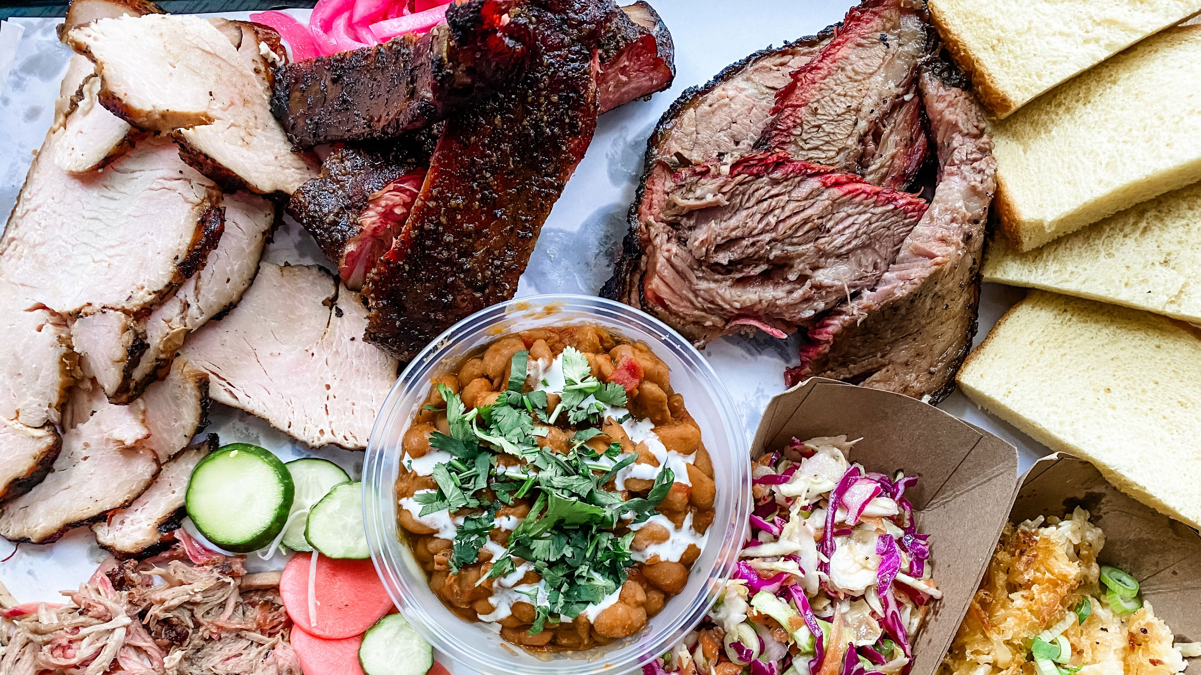 Broken Oak BBQ offers a variety of smoked meats and sides. / Courtesy of Broken Oak BBQ