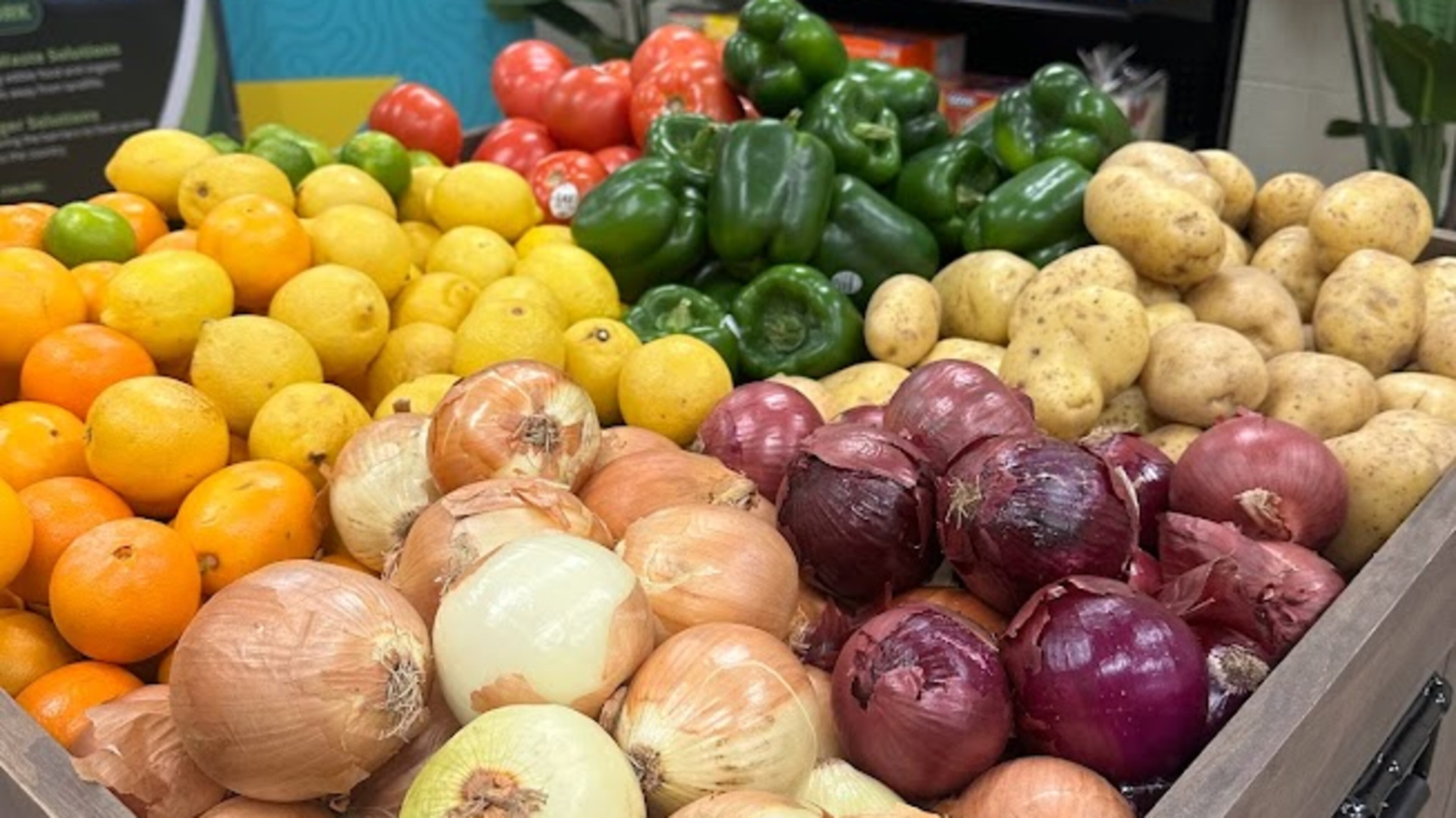 Fresh food is displayed inside the Little Bodega, a replica grocery store where every item is free. (Courtesy of We Love Buford Highway)