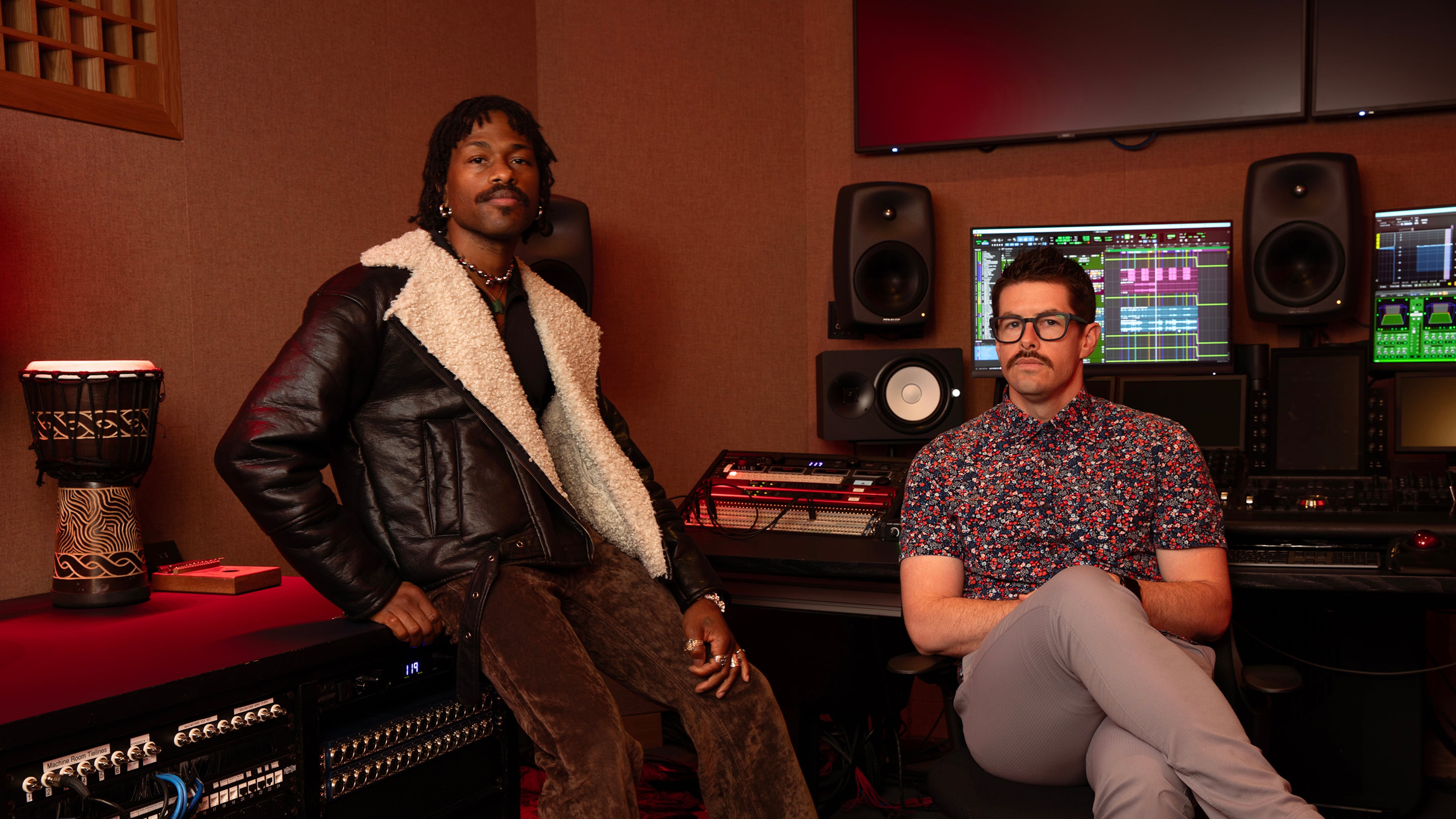 Duckwrth, left, and Andrew Law pose for a portrait at Amazon's studio 126 in Culver City, Calif on Monday, Dec. 29, 2025. (Photo by Rebecca Cabage/Invision/AP)