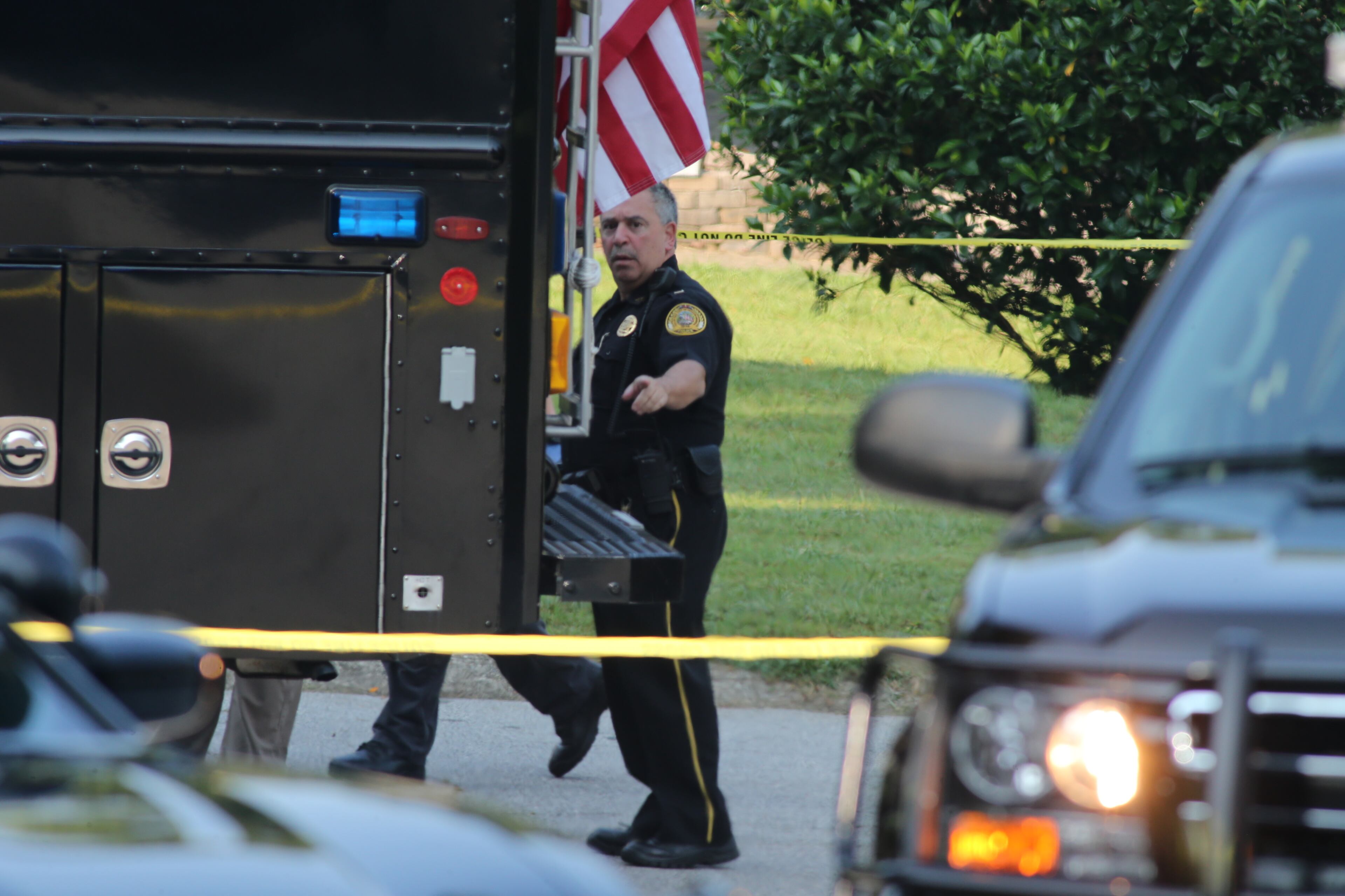The incident happened Wednesday morning in the 2900 block of Summercrest Lane near Rogers Bridge Road and Peachtree Industrial Boulevard. JOHN SPINK/JSPINK@AJC.COM