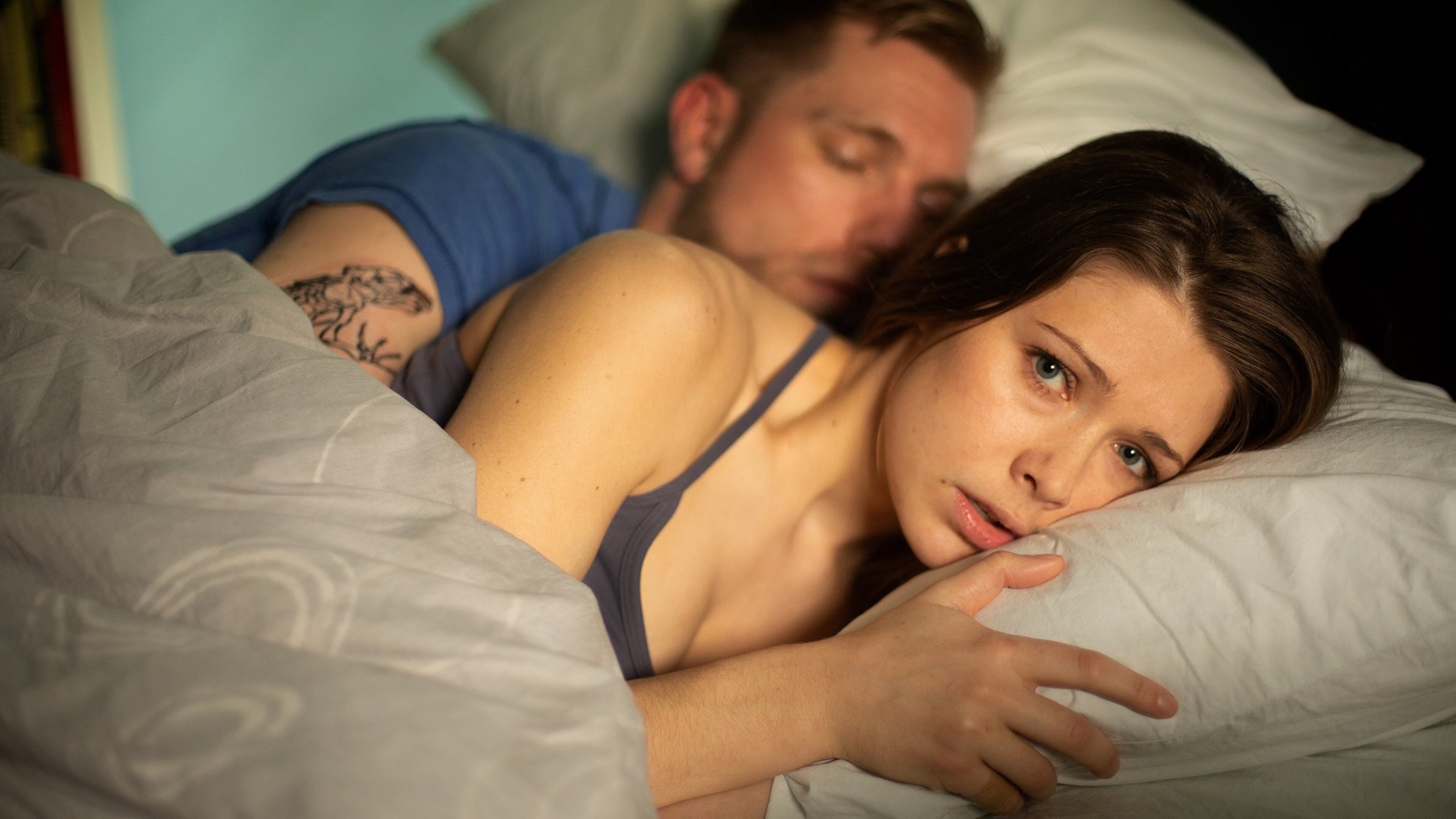 Rebecca Robles (with Joe Sykes) plays the title character in “The Hero’s Wife” at Synchronicity Theatre. CONTRIBUTED BY JERRY SIEGEL