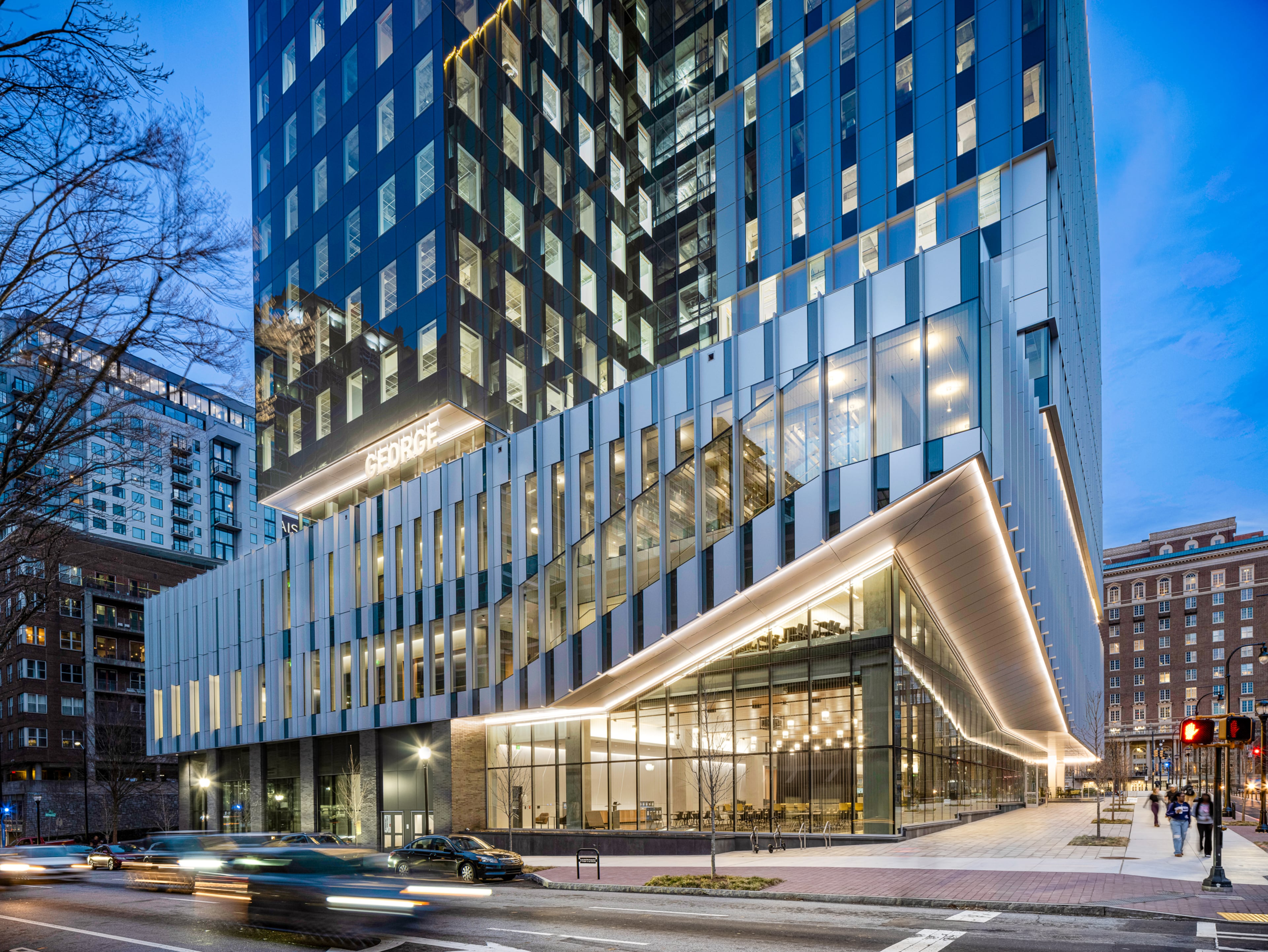This is a photo of the third phase of Tech Square, a large development project at Georgia Tech in Midtown. The project's development management is being handled by JLL's project and development services team. (Courtesy of Jonathan Hillyer Photography)