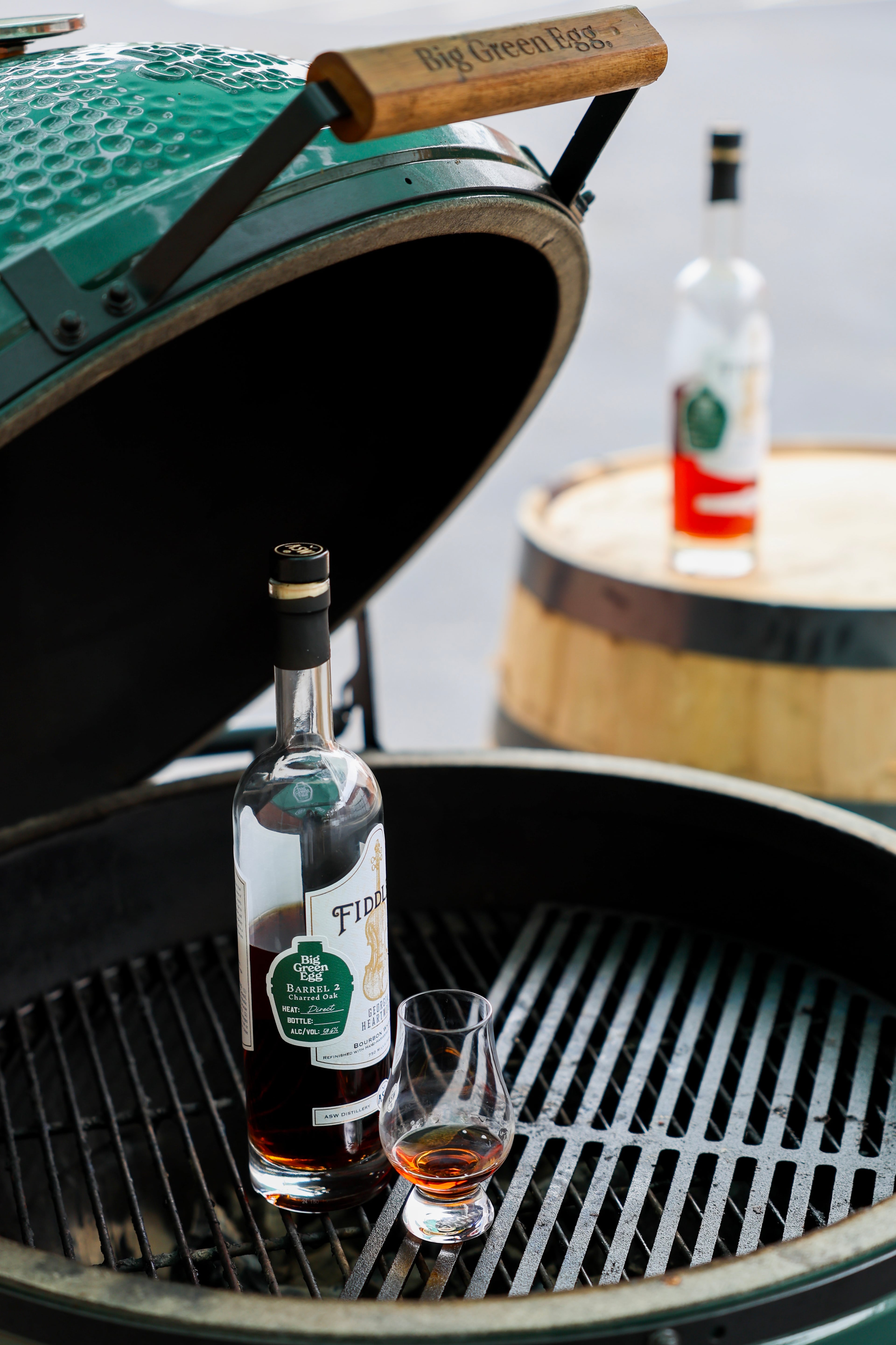 A launch party on May 10 will celebrate the release of Fiddler Big Green Egg Bourbon. (Anne Frain/Courtesy of ASW Distillery)