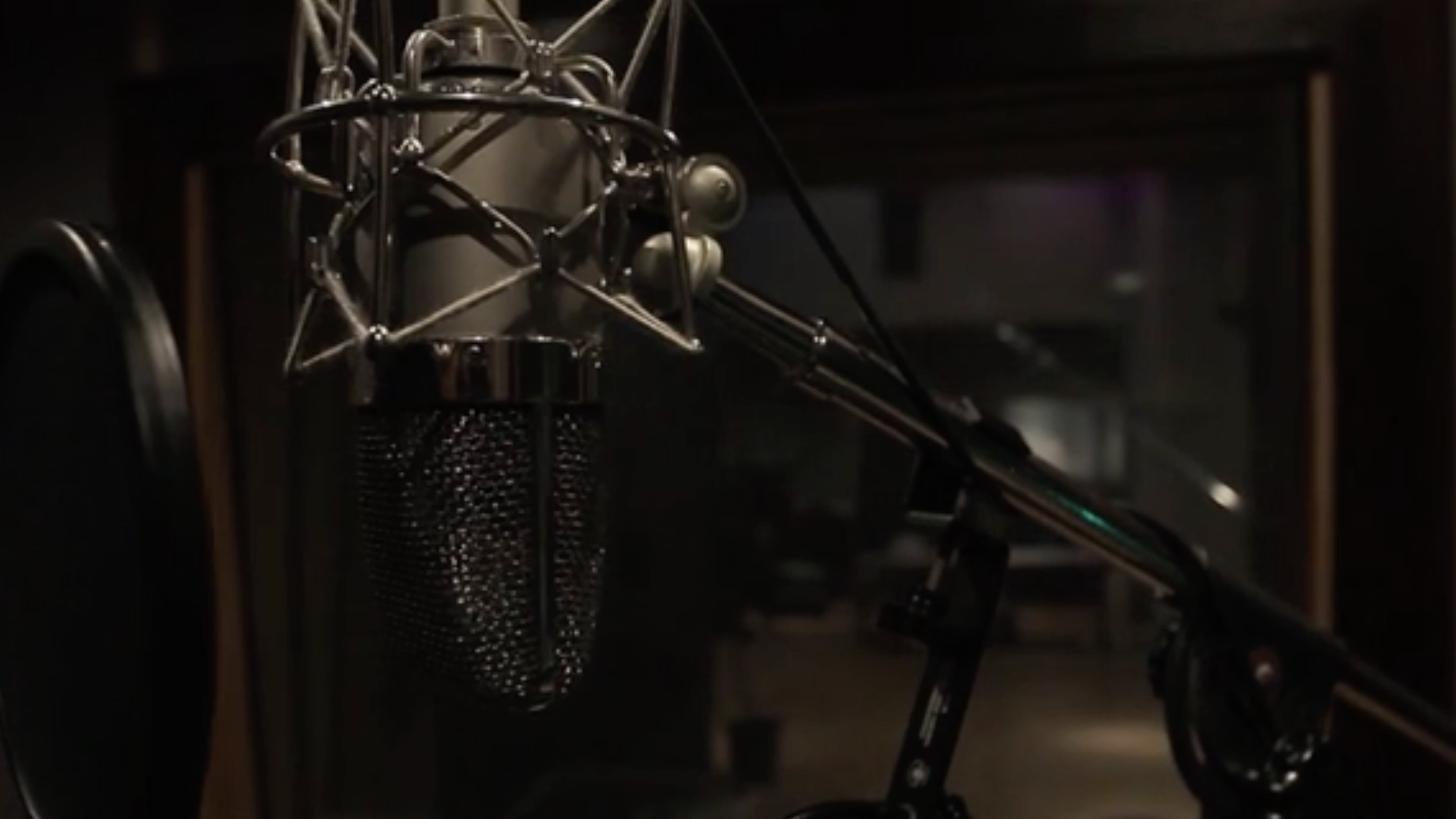 A microphone at Tree Sound Studios