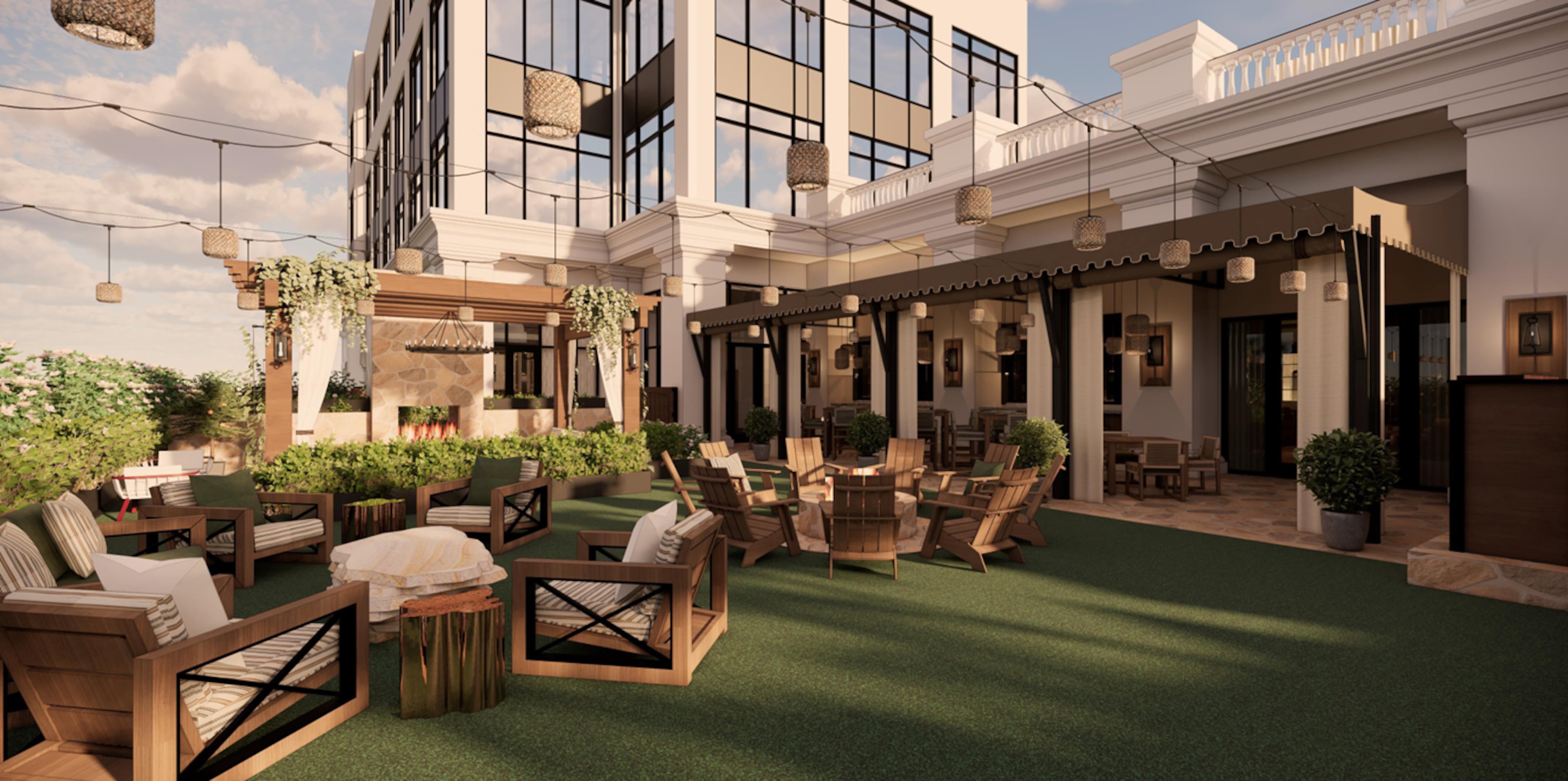 St. Albans Sporting Club will open in Buckhead with 15,000 square feet of indoor and outdoor space. (Rendering courtesy of ai3)