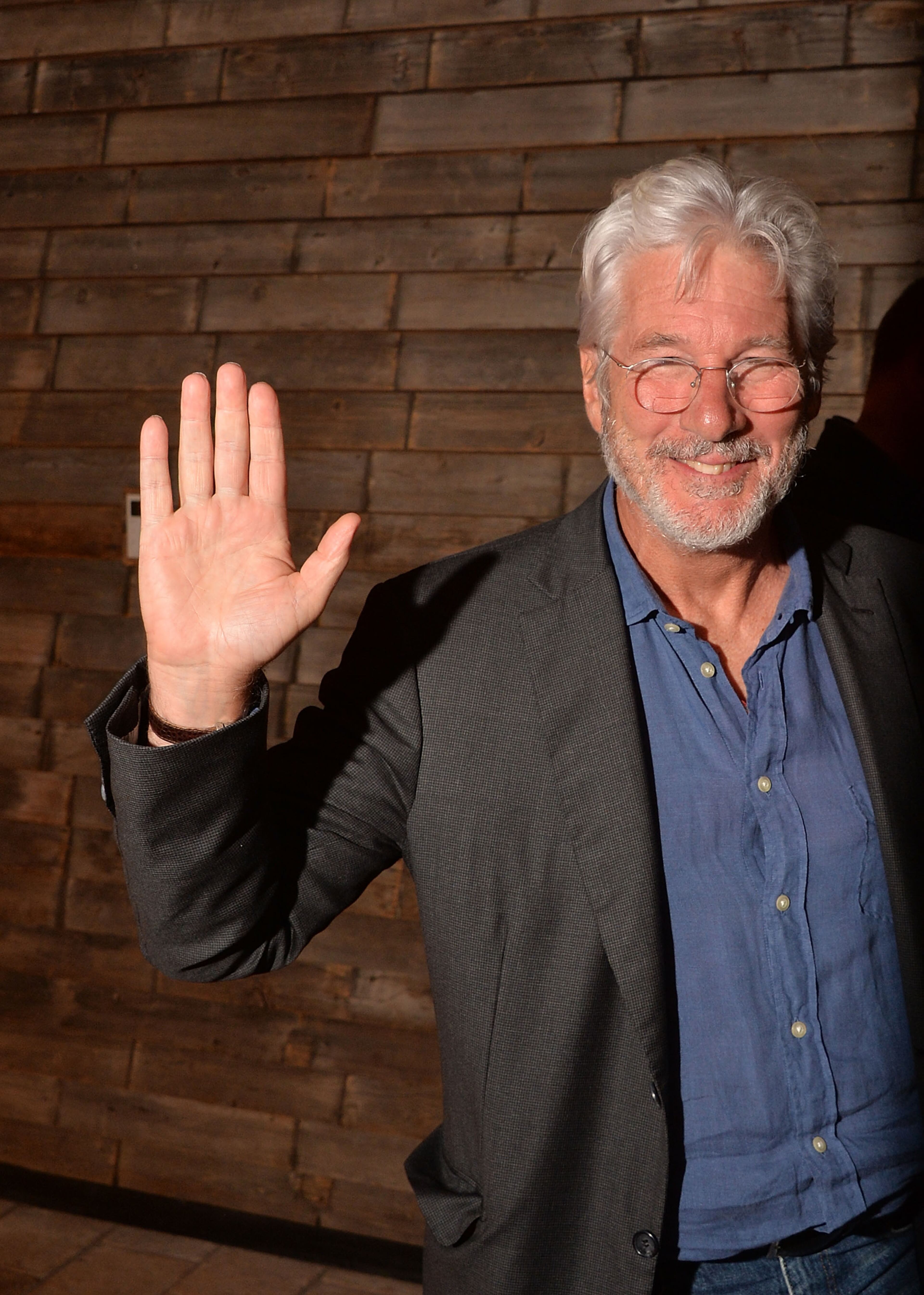 Actor Richard Gere attends the Downtown Calvin Klein with The Cinema Society screening of IFC Films' "Ain't Them Bodies Saints" after party at Refinery Rooftop on August 13, 2013 in New York City.