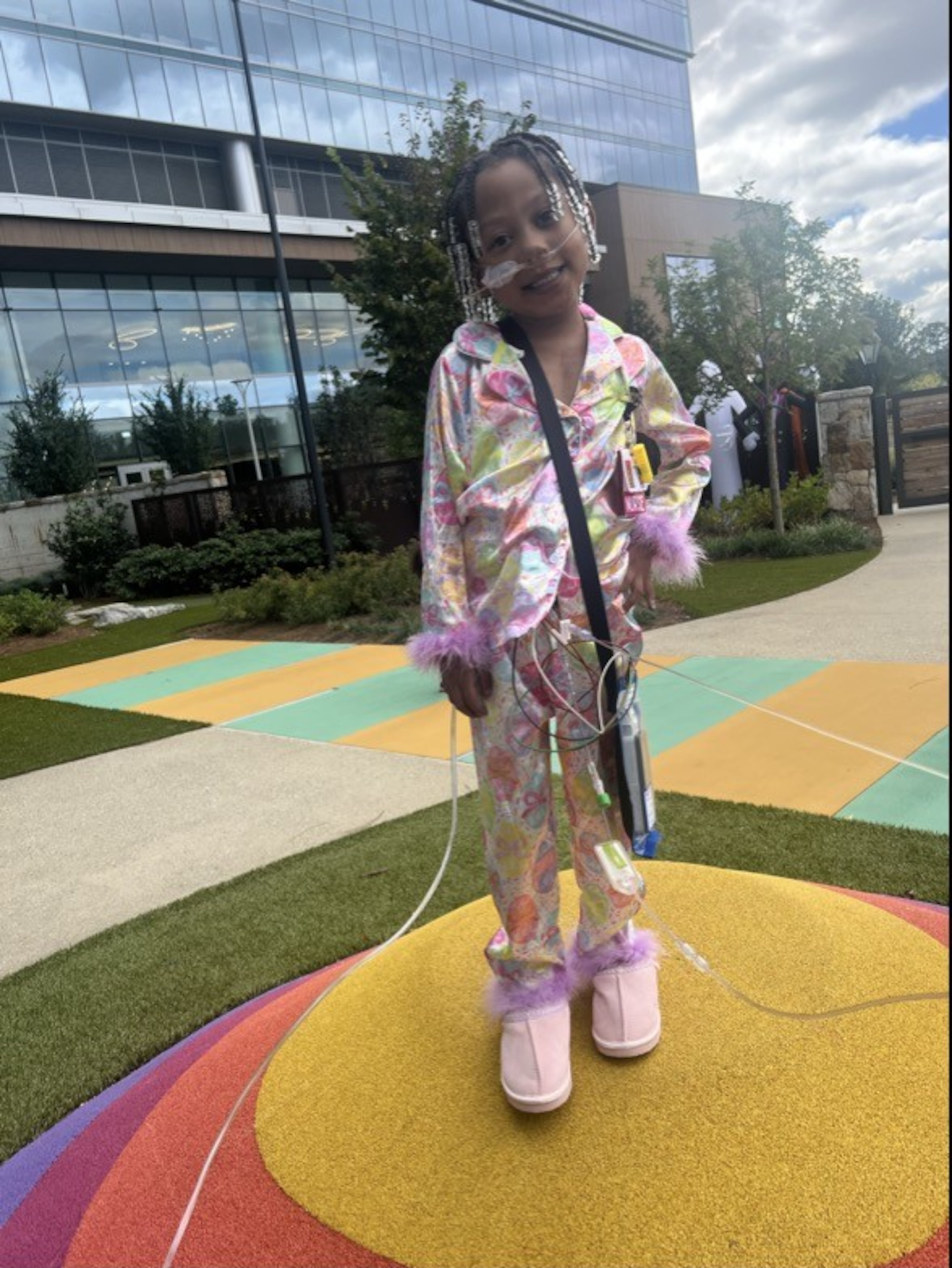 Myliyah "Grace" Leitzsey enjoys spending time outside at Children's Healthcare of Atlanta.(Courtesy of Queenishua Moses)