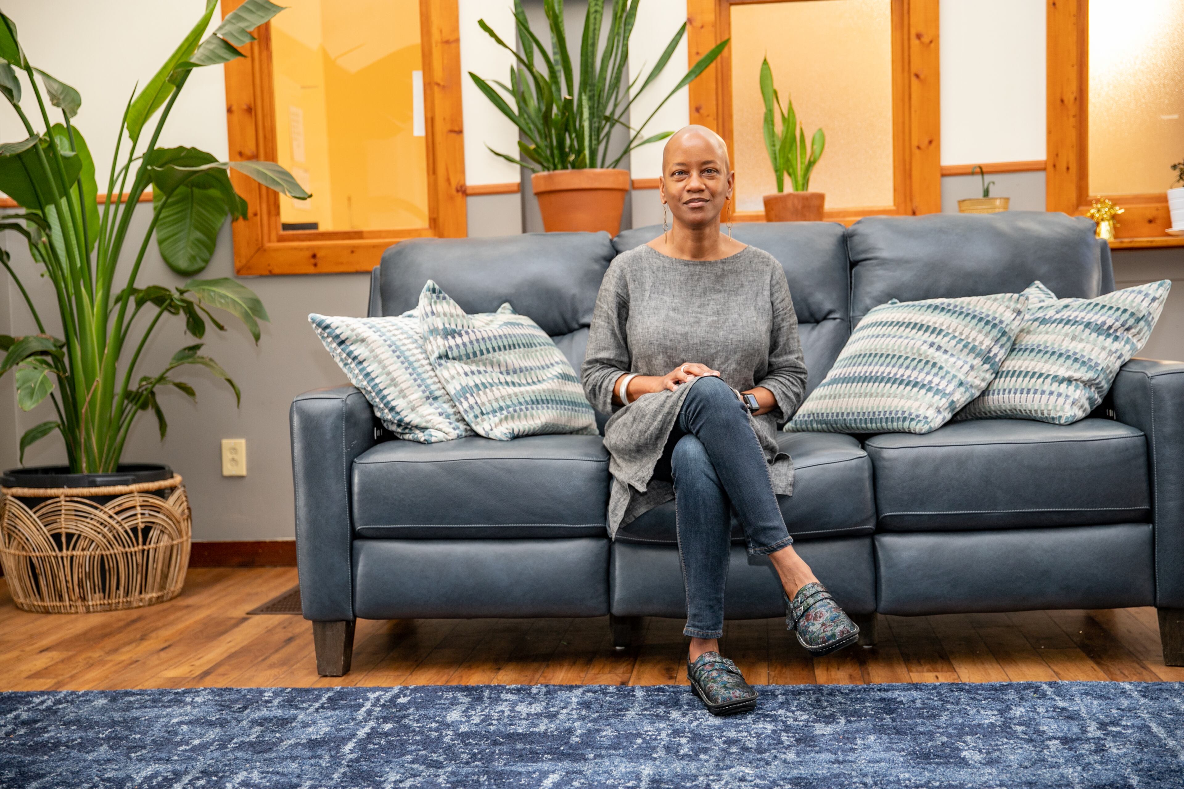 Barbara Gibson is the safehouse Director at the DeKalb County Women's Resource Center to End Domestic Violence. The center provides shelter and resources for those fleeing domestic violence. (Jenni Girtman for The Atlanta Journal-Constitution)