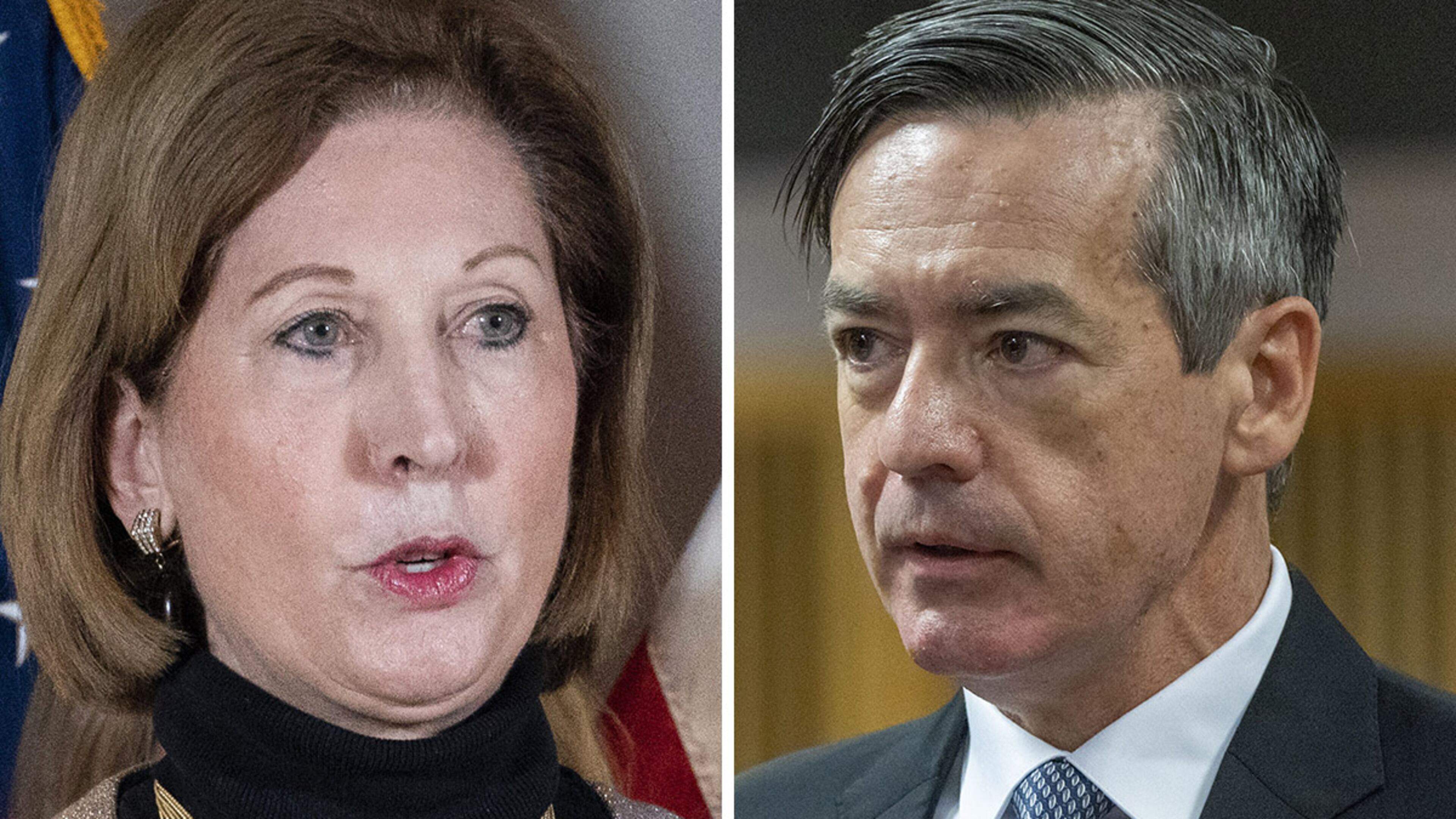 Sidney Powell (left) and Kenneth Chesebro (right). (File photos)