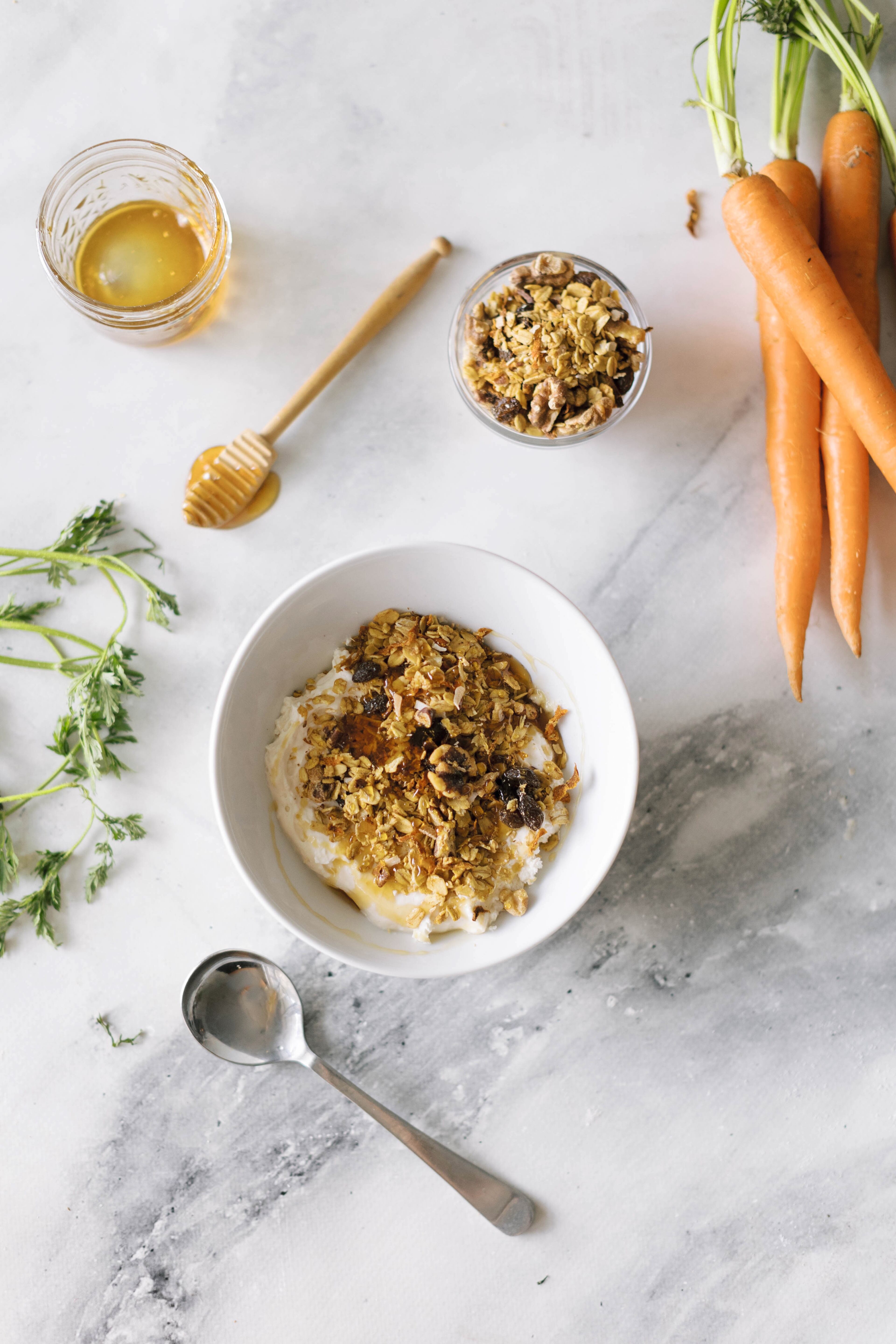 This homemade granola features all the flavors of carrot cake, including the carrots themselves. (Courtesy of Kelly Berry/Gibbs Smith Books)