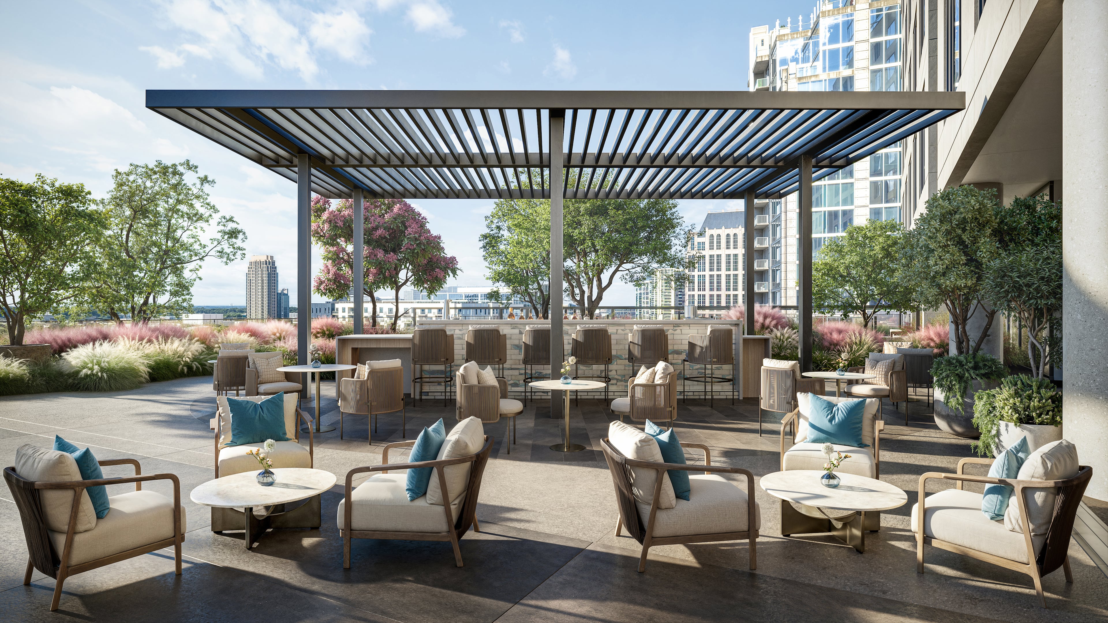 This is a rendering of Rockefeller Group's new 60-story skyscraper at 1072 W Peachtree St. in Midtown, which includes eight floors of new office space. (Courtesy of Eleven Visualisation)
