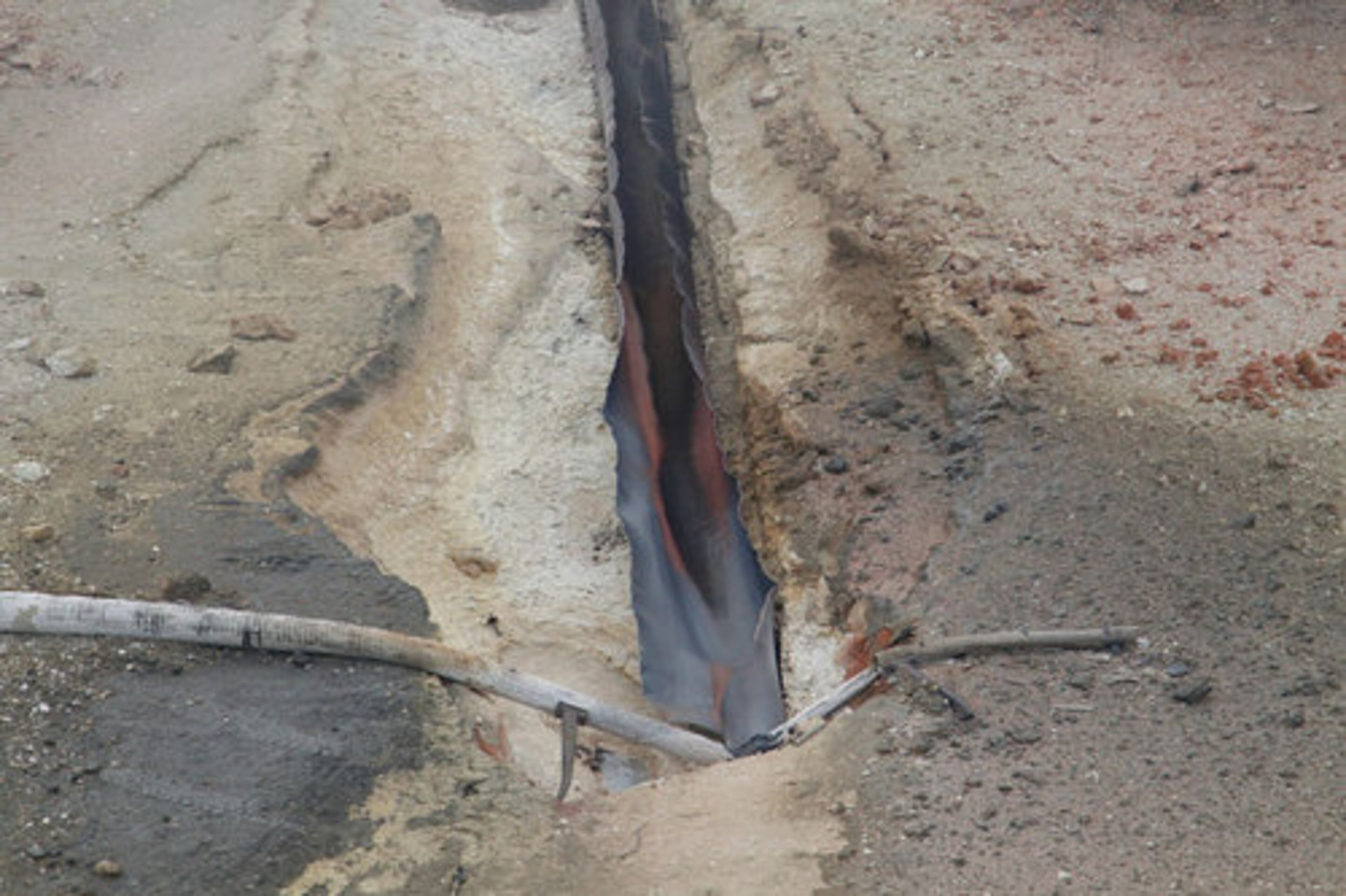 A digging machine split a gas line causing the explosion.