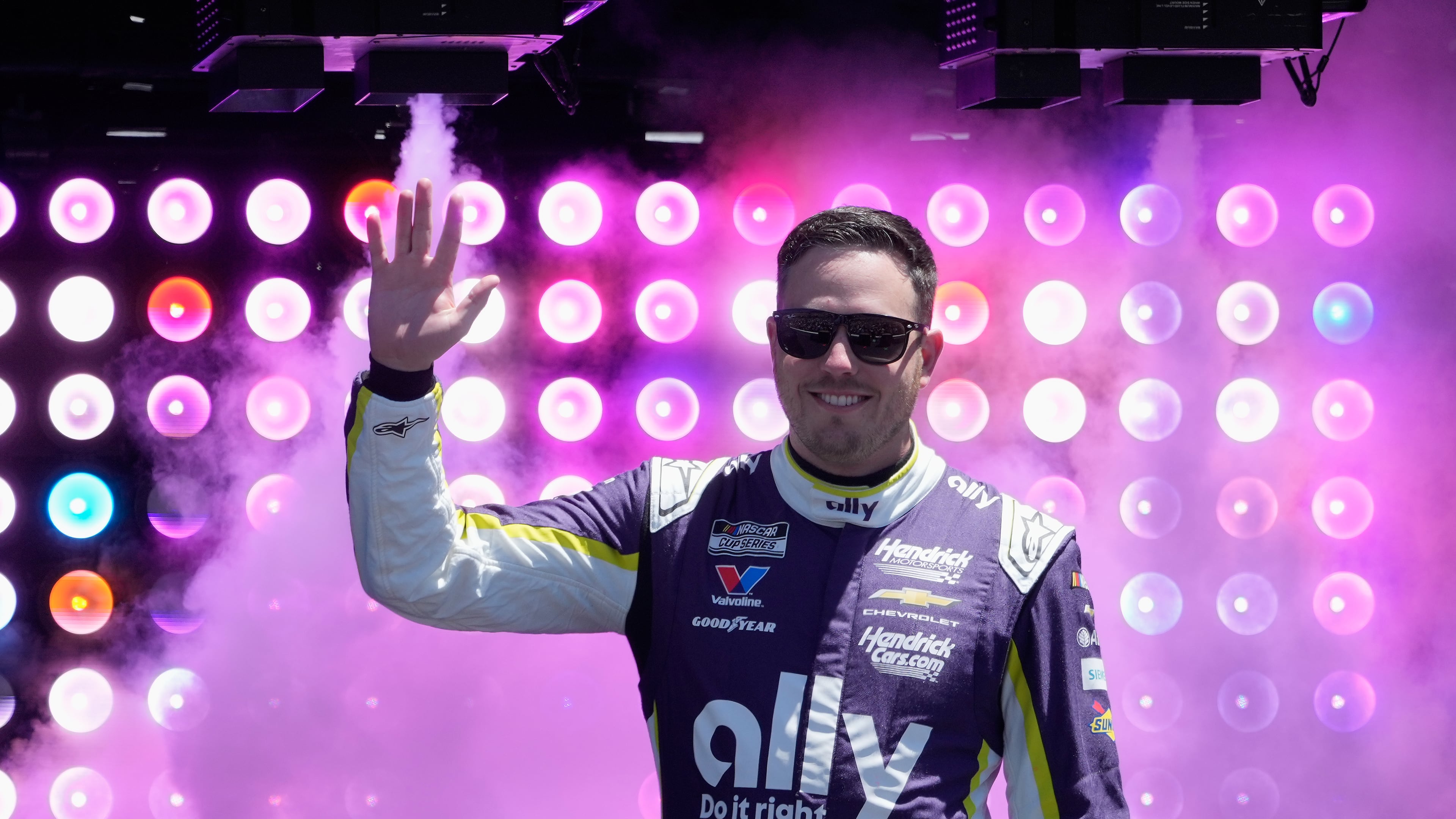 FILE - Alex Bowman during a NASCAR Cup Series auto race event at Sonoma Raceway, Sunday, June 28, 2026, in Sonoma, Calif. (AP Photo/Jeff Chiu,File)