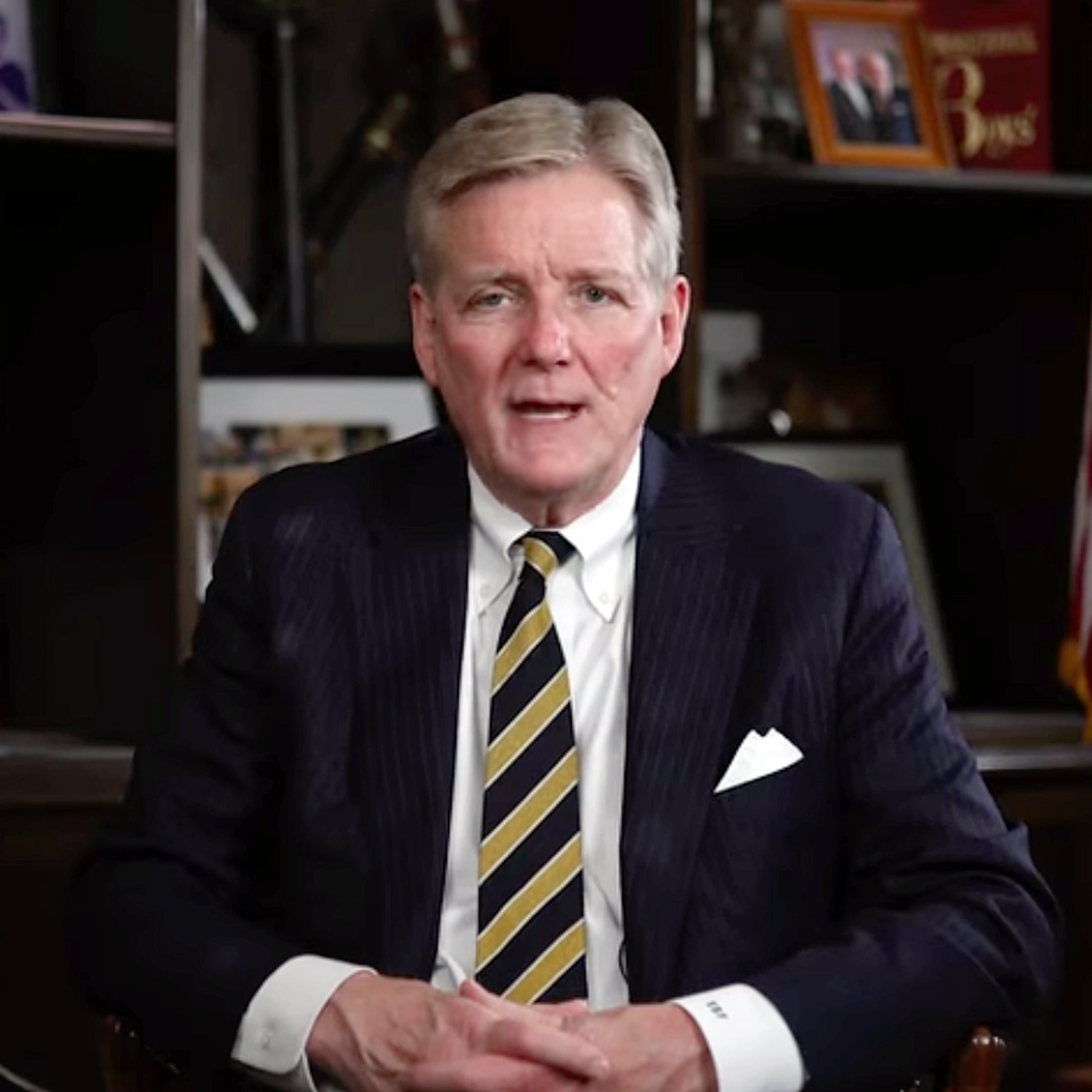 Brant Frost IV, his family and businesses have contributed more than $1.4 million to political causes, much of it in the last few years. Federal officials say Frost and his First Liberty Building & Loan used at least $570,000 of investor money to make political contributions. (First Liberty Building and Loan YouTube via AJC)