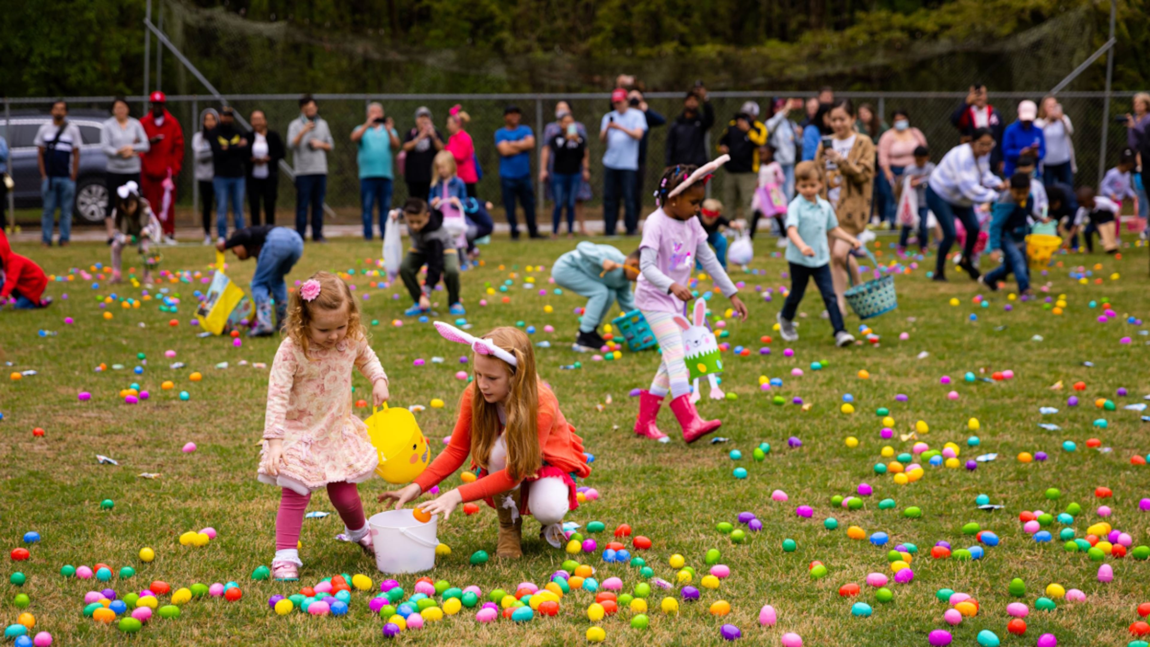 Kids can collect eggs filled with hidden treasures and surprises and take photos with the Bunny and Disney Princess in Norcross starting at 10 a.m. on Saturday, April 4. (Courtesy of city of Norcross)