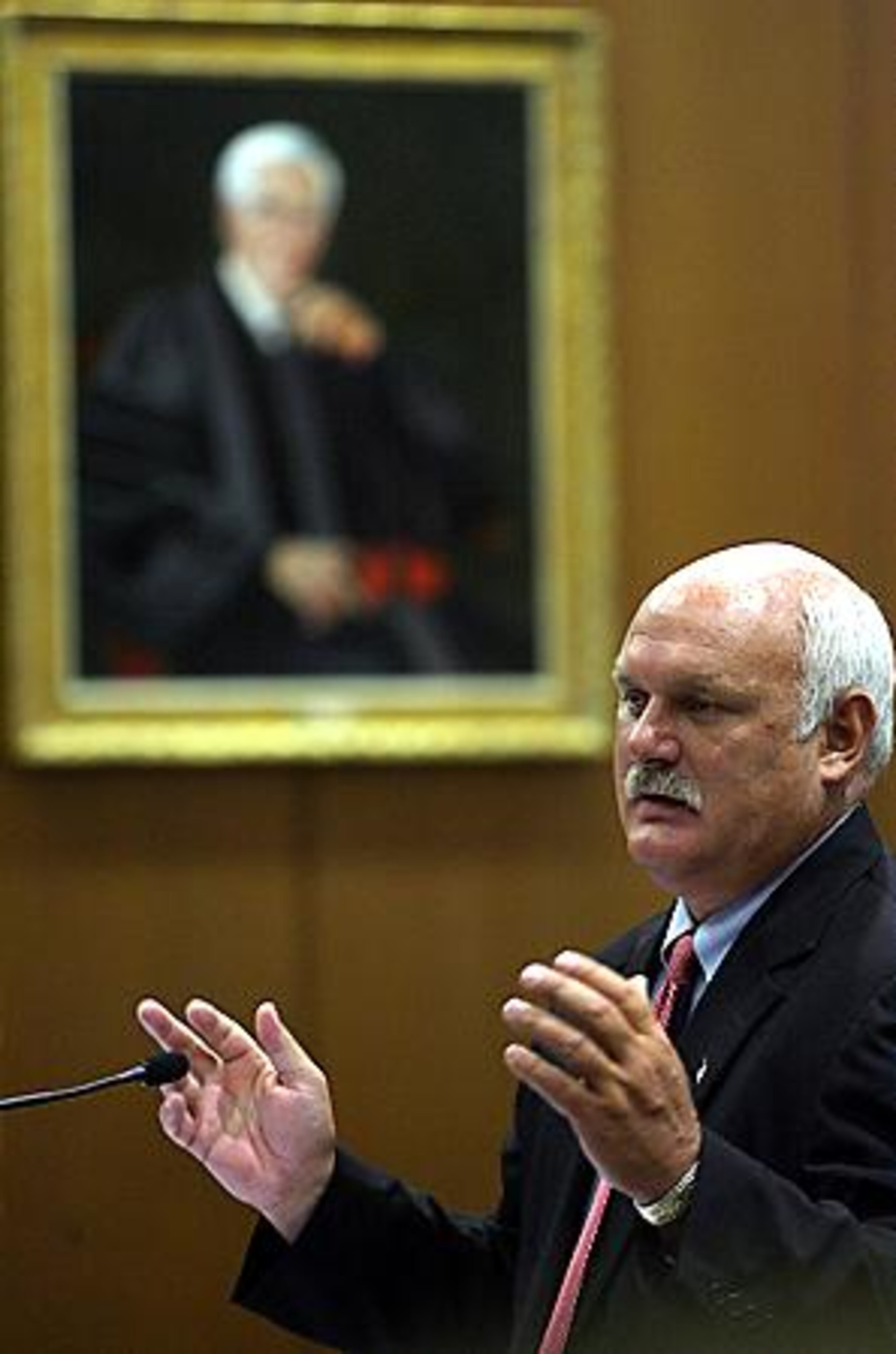 Douglas County District Attorney David McDade argues the Wilson case before the Georgia Supreme Court.