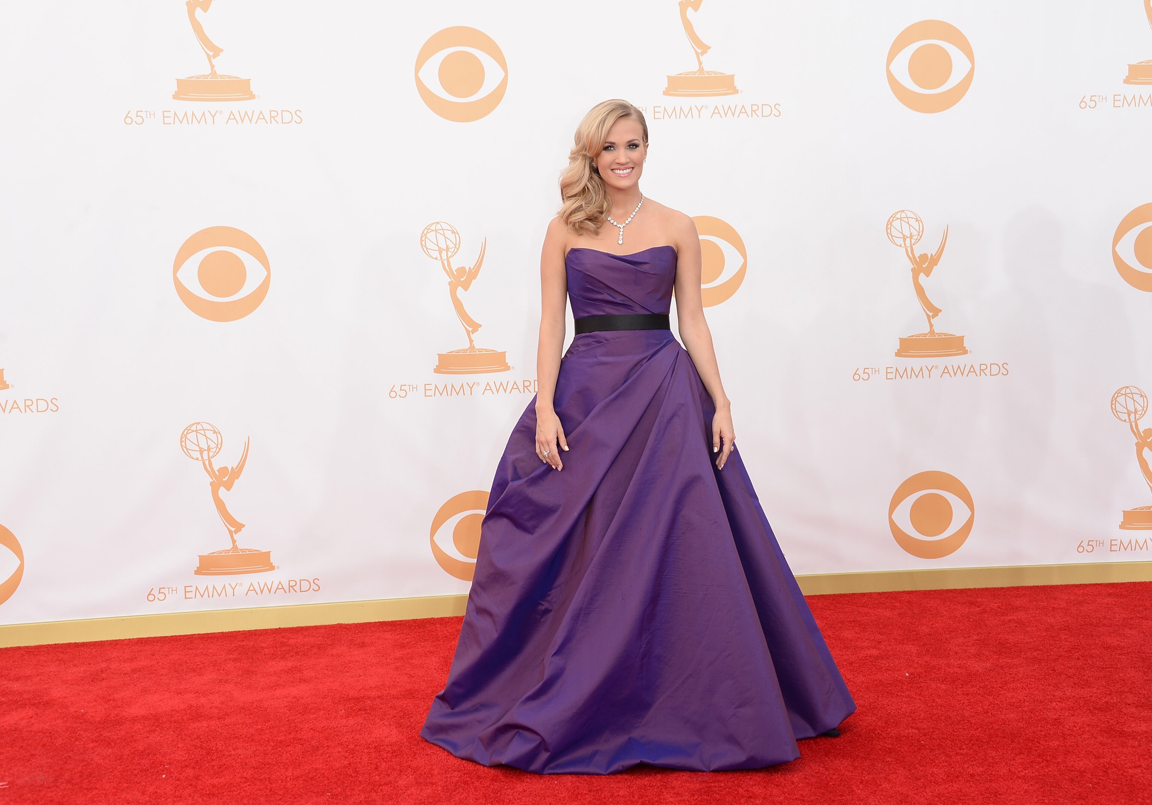 LOS ANGELES, CA - SEPTEMBER 22: Singer Carrie Underwood arrives at the 65th Annual Primetime Emmy Awards held at Nokia Theatre L.A. Live on September 22, 2013 in Los Angeles, California. (Photo by Jason Merritt/Getty Images)