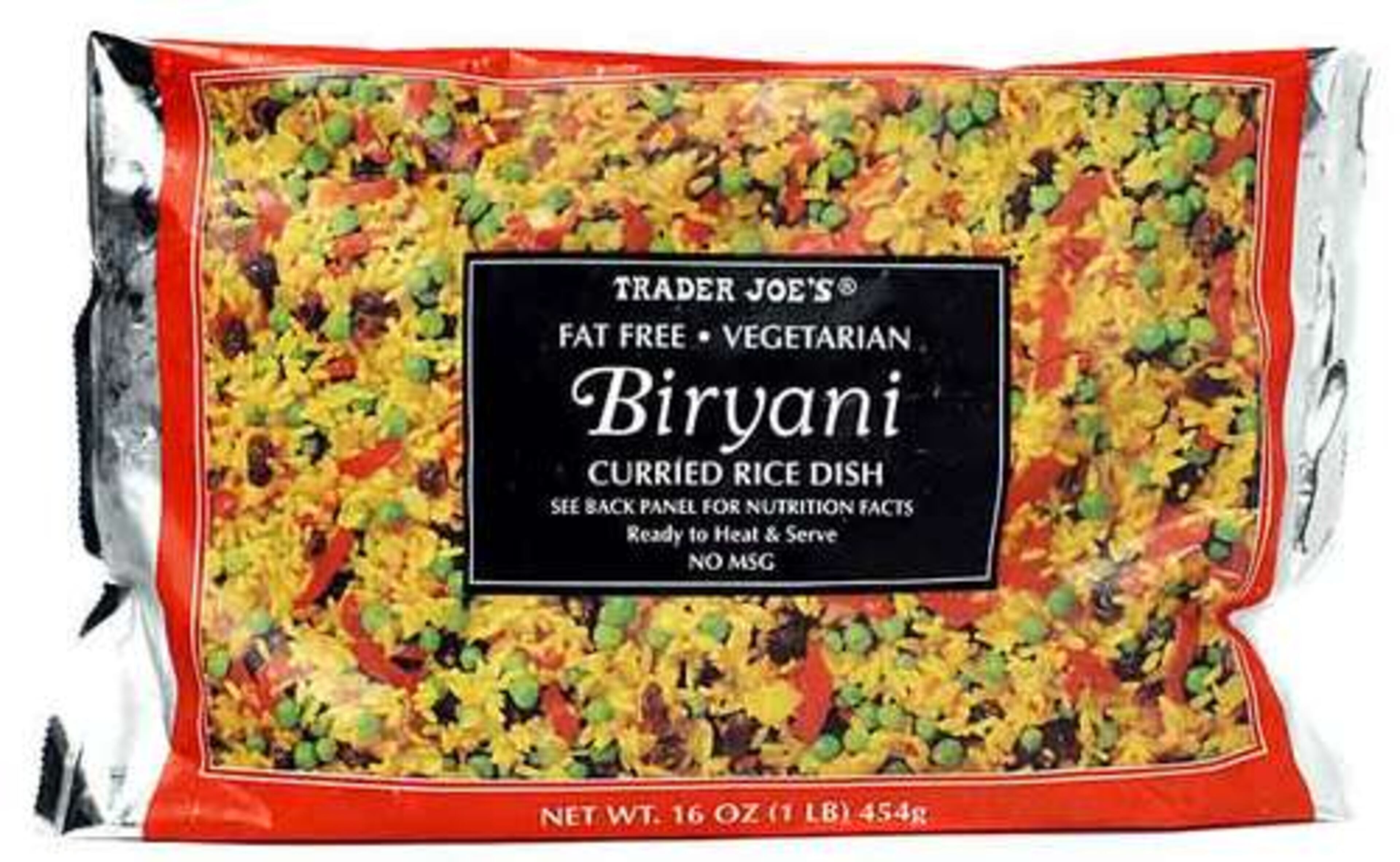 Trader Joe's Biryani curried rice dish.