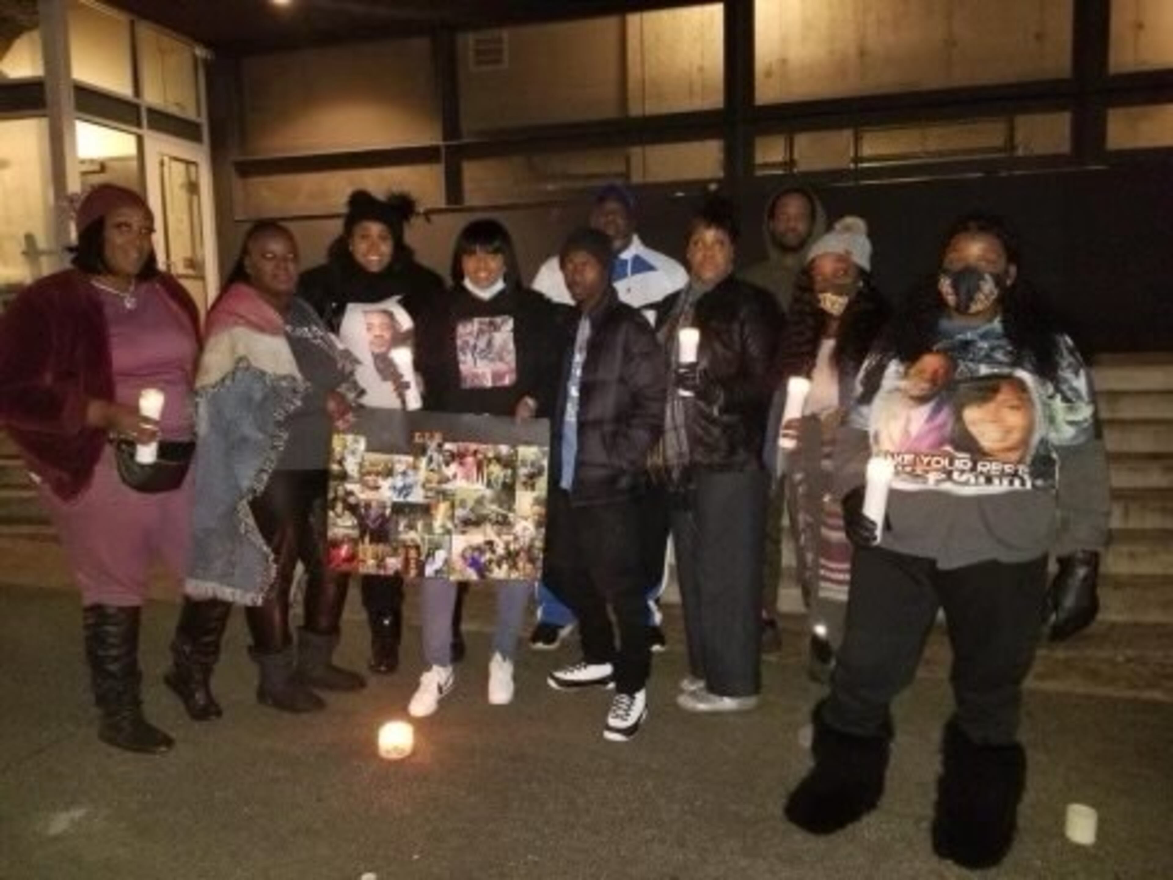 Ernest Thompson's family held a candlelight vigil in December 2020 where he was killed.