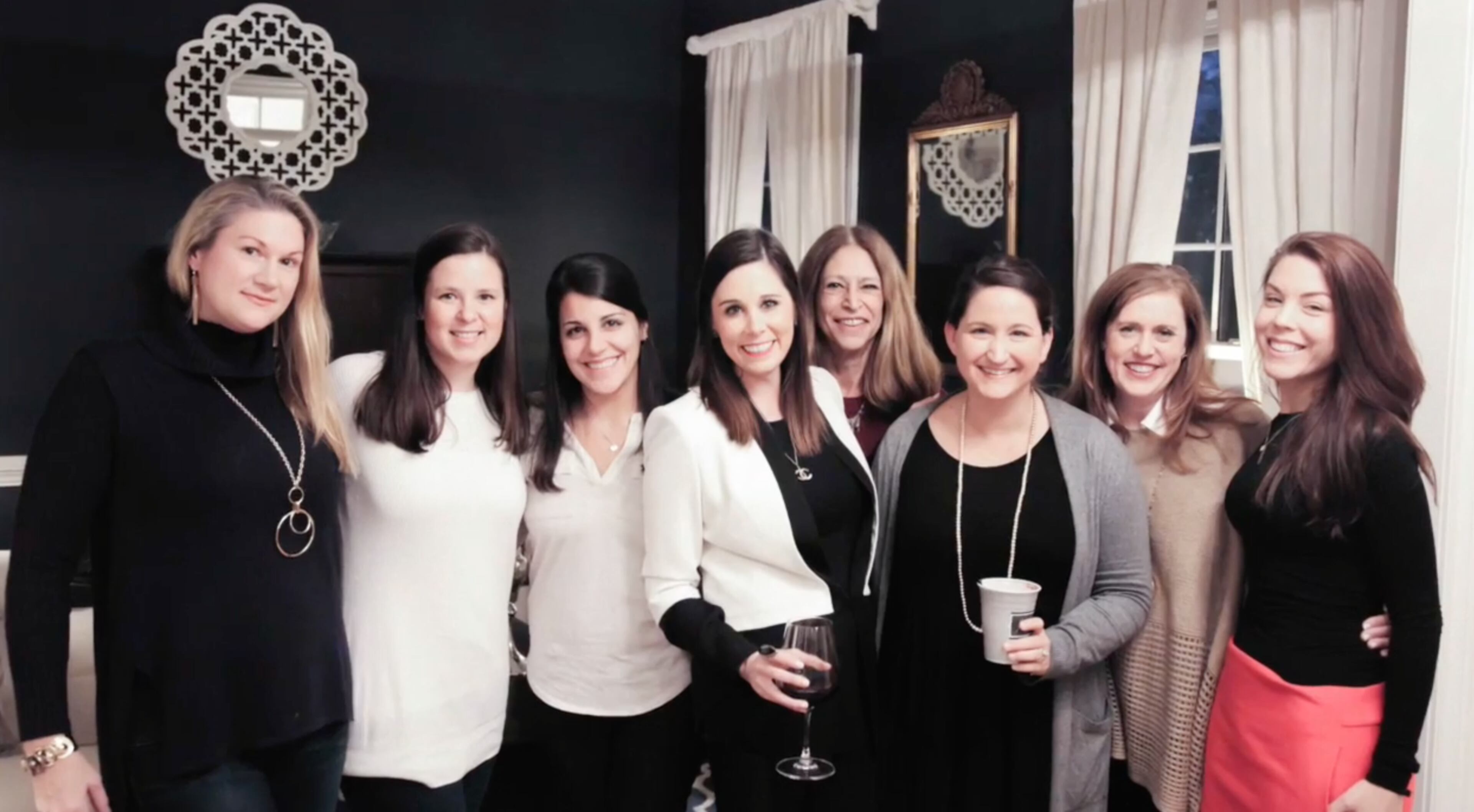 Emily Westergreen, center, before her haircut. Photos and video used with permission.