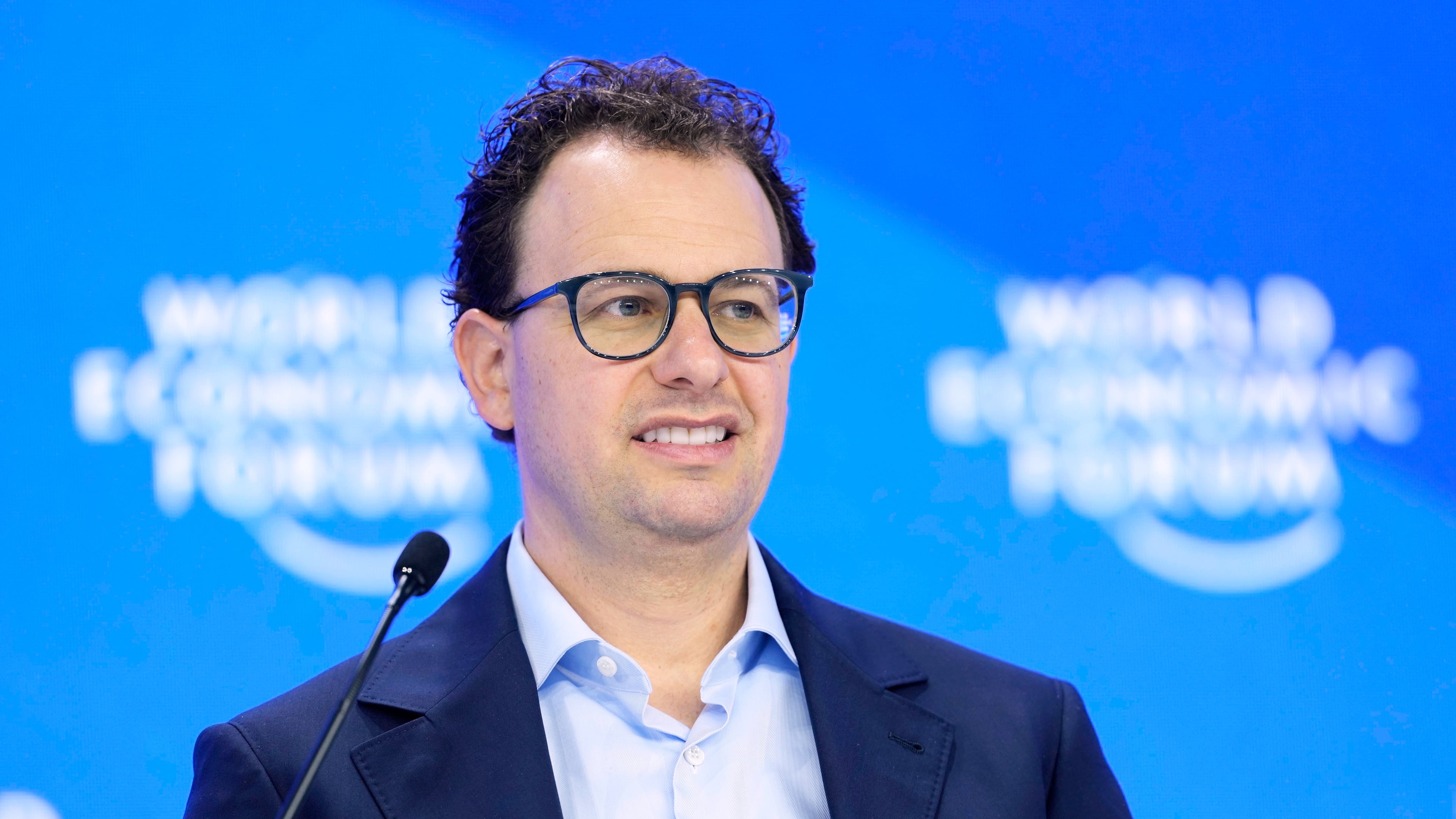 FILE - Dario Amodei, CEO and co-founder of Anthropic, attends the annual meeting of the World Economic Forum in Davos, Switzerland, Jan. 23, 2025. (AP Photo/Markus Schreiber, File)