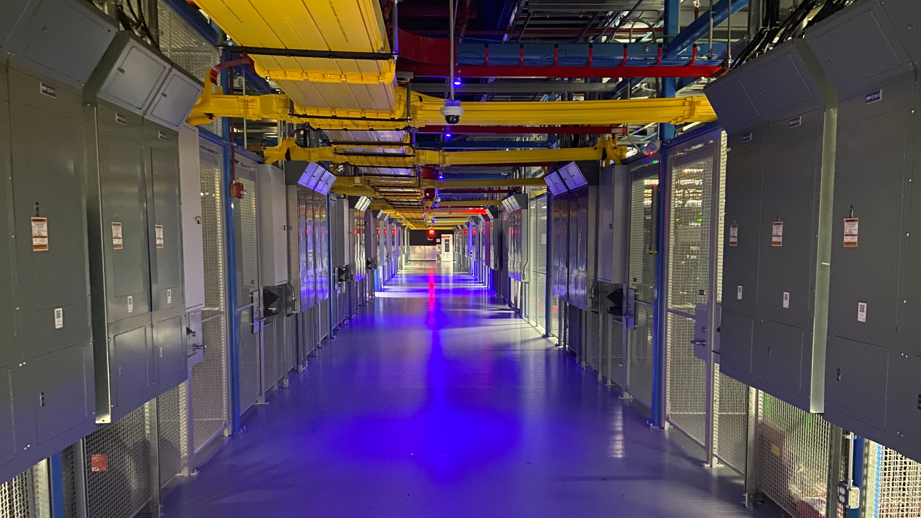 A data hall within Equinix's DC11 data center is shown in Washington, D.C., on Wednesday, April 2, 2025. There is no indication that Equinix is involved with Project Bunkhouse in Bartow County, but the company does operate multiple data centers in Georgia. (Zachary Hansen/AJC)