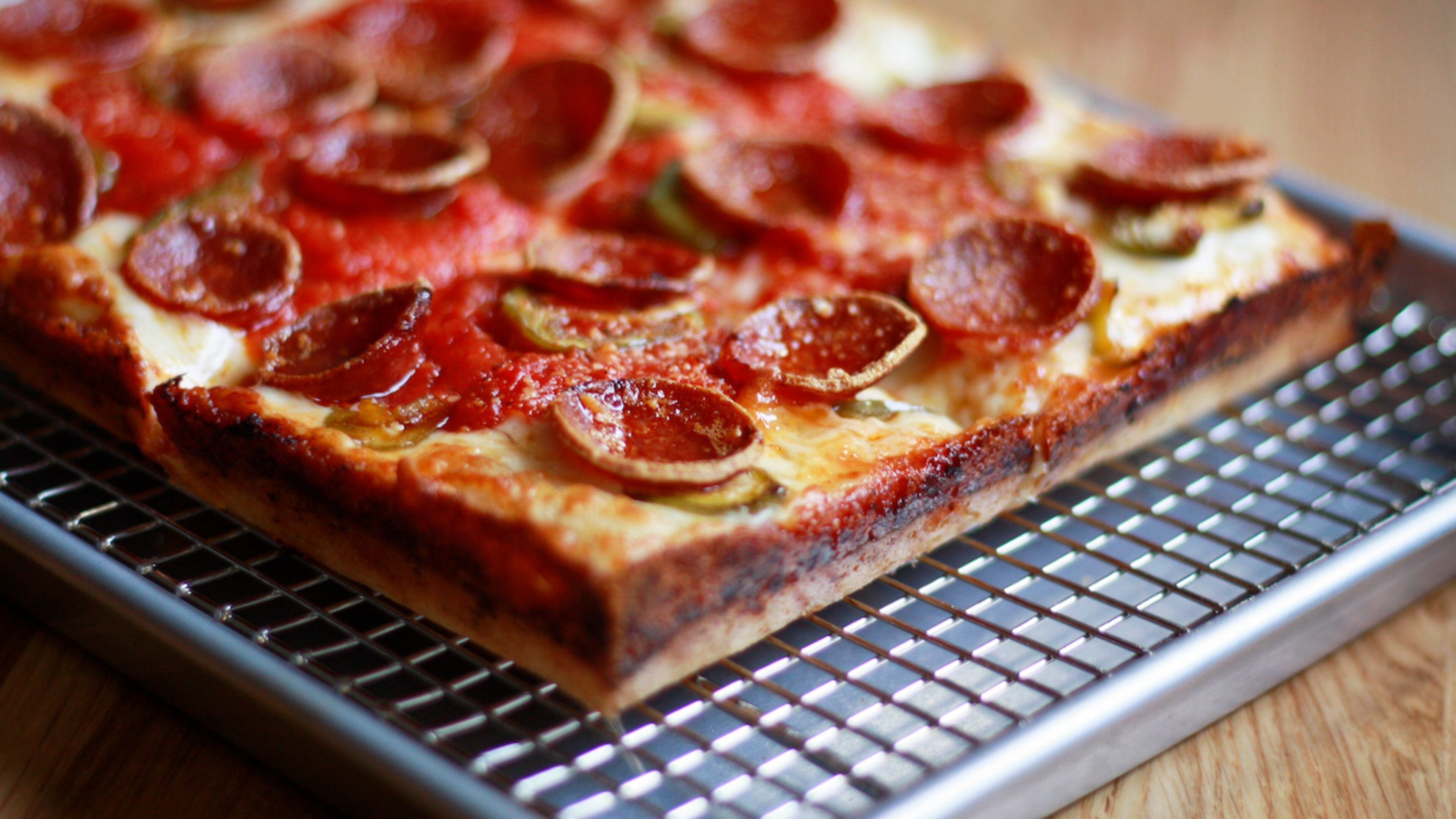 The Colony pizza from the menu of Emmy Squared. / Courtesy of Emmy Squared