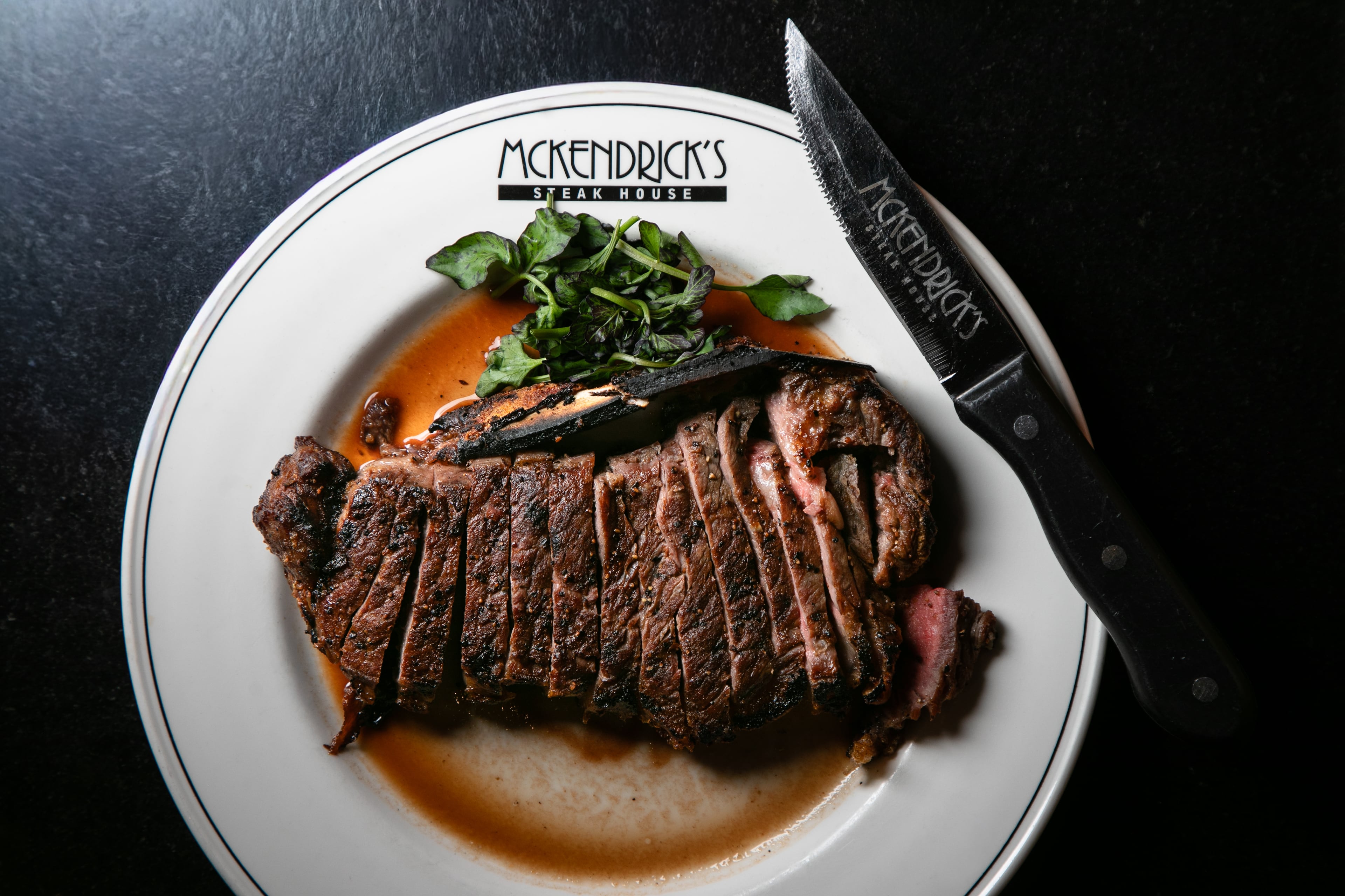 The steak at McKendrick's is sourced from Meats by Linz, the same purveyor used by several of Atlanta's other elite steakhouses. (Erik Meadows Photography/Courtesy of McKendrick's Steakhouse & Bar)