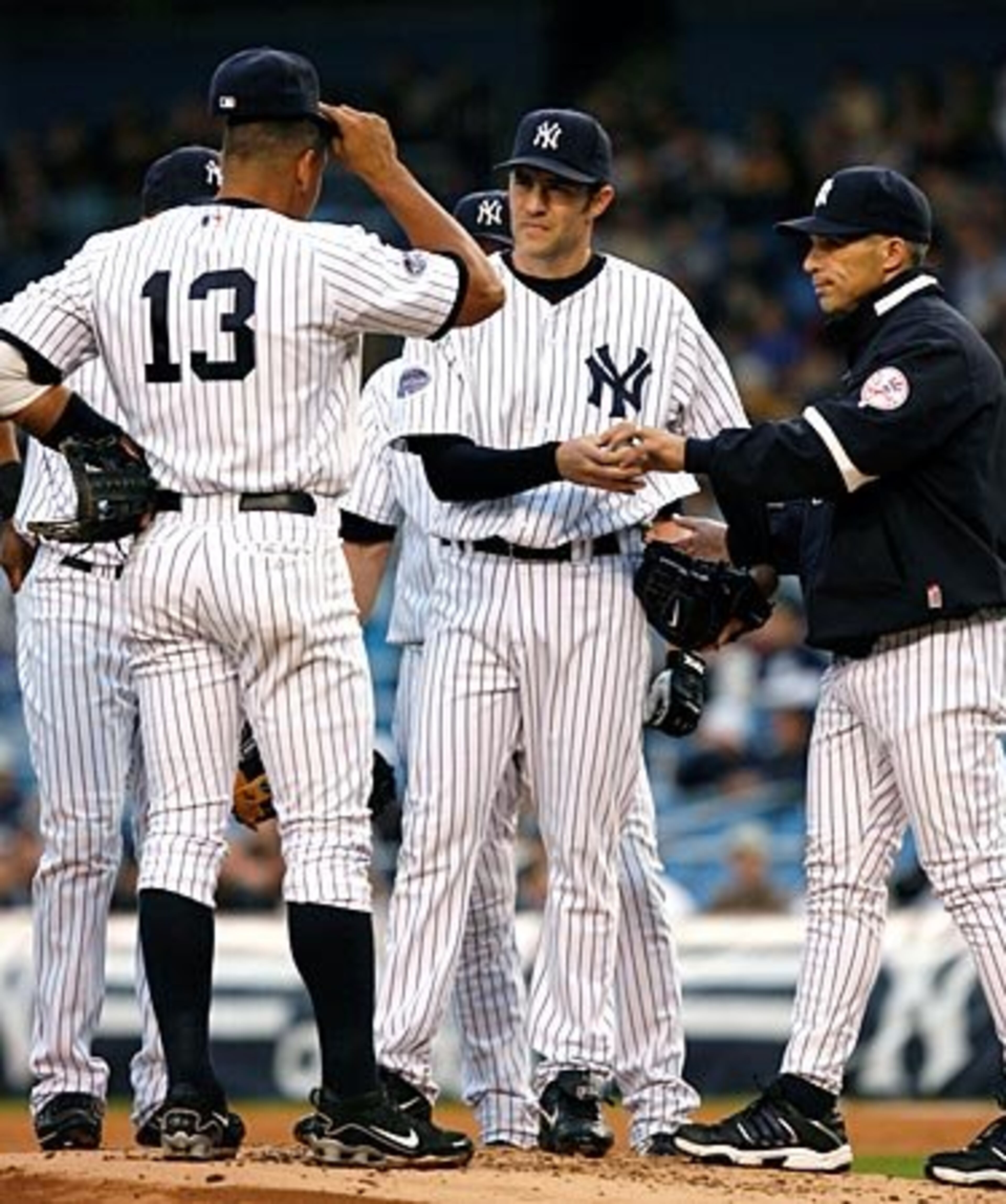 Many athletes won't touch the number 13 when choosing a jersey, but some guys buck superstition (or try). Yankees third baseman Alex Rodriguez (left) wears No. 13 because No. 3, his jersey of choice with former teams Seattle and Texas, is retired thanks to a guy named Babe Ruth.