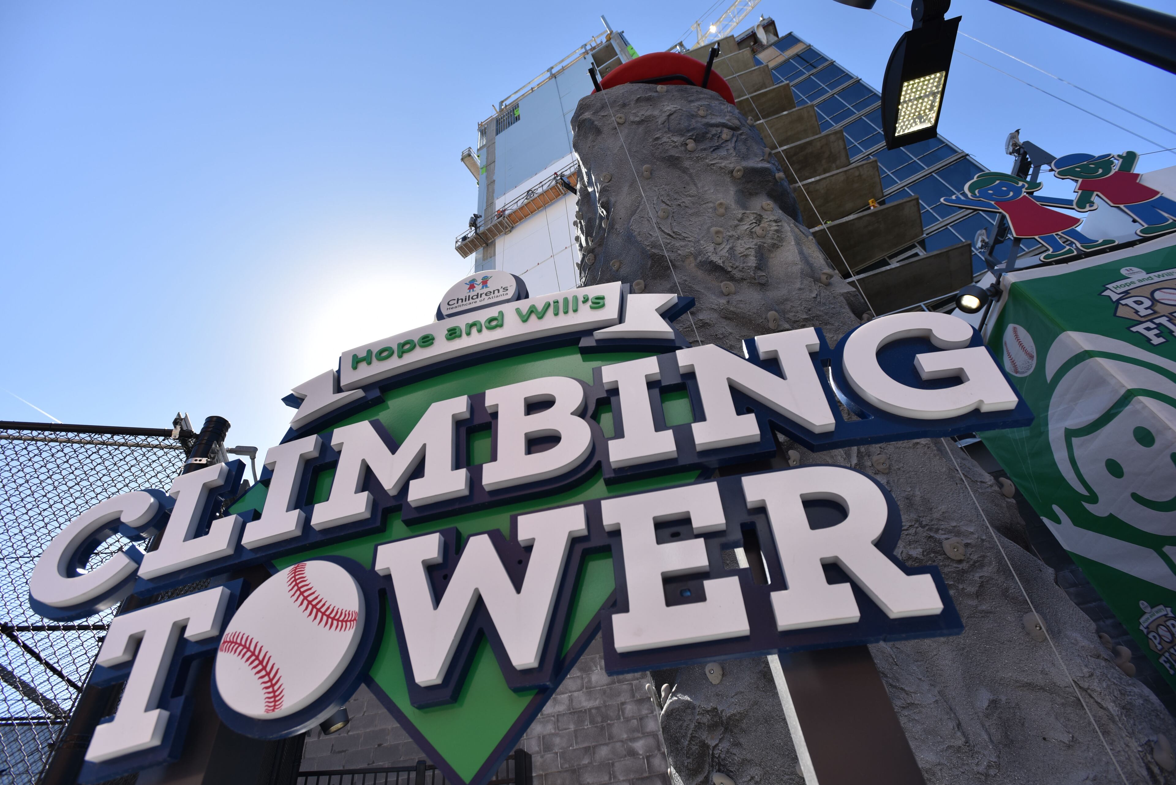 Picture shows Climbing Tower at the almost-finished SunTrust Park Wednesday.