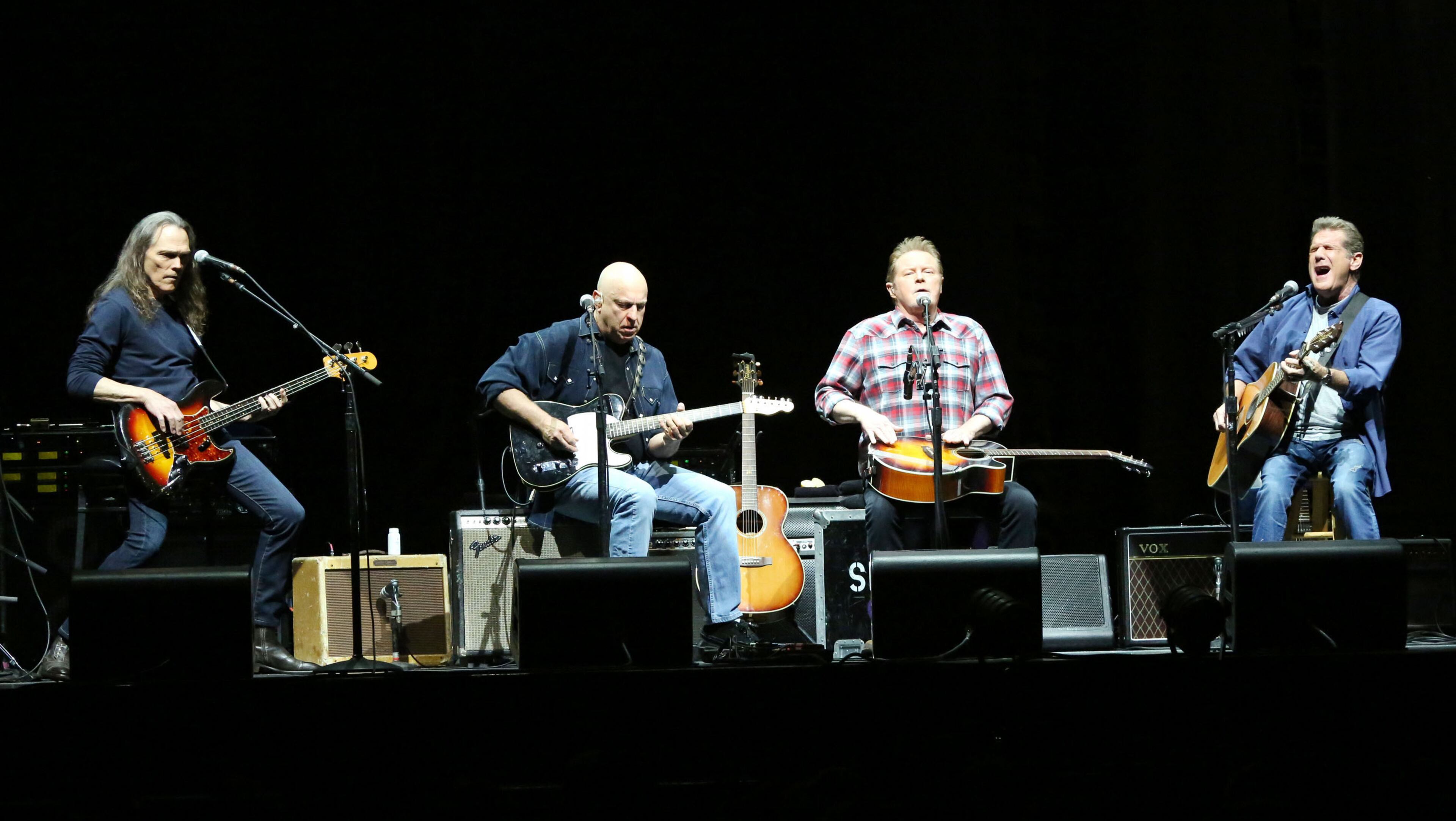 The legendary Eagles entertained a sold-out crowd Feb. 24, 2014 at Philips Arena in Atlanta. They are the fifth-highest-selling music act and highest-selling American band in US history. Don Henley, Glenn Frey, Joe Walsh, Bernie Leadon and Timothy B. Schmit played a hits-laden showcase of their five decades of music together. Robb D. Cohen/RobbsPhotos.com