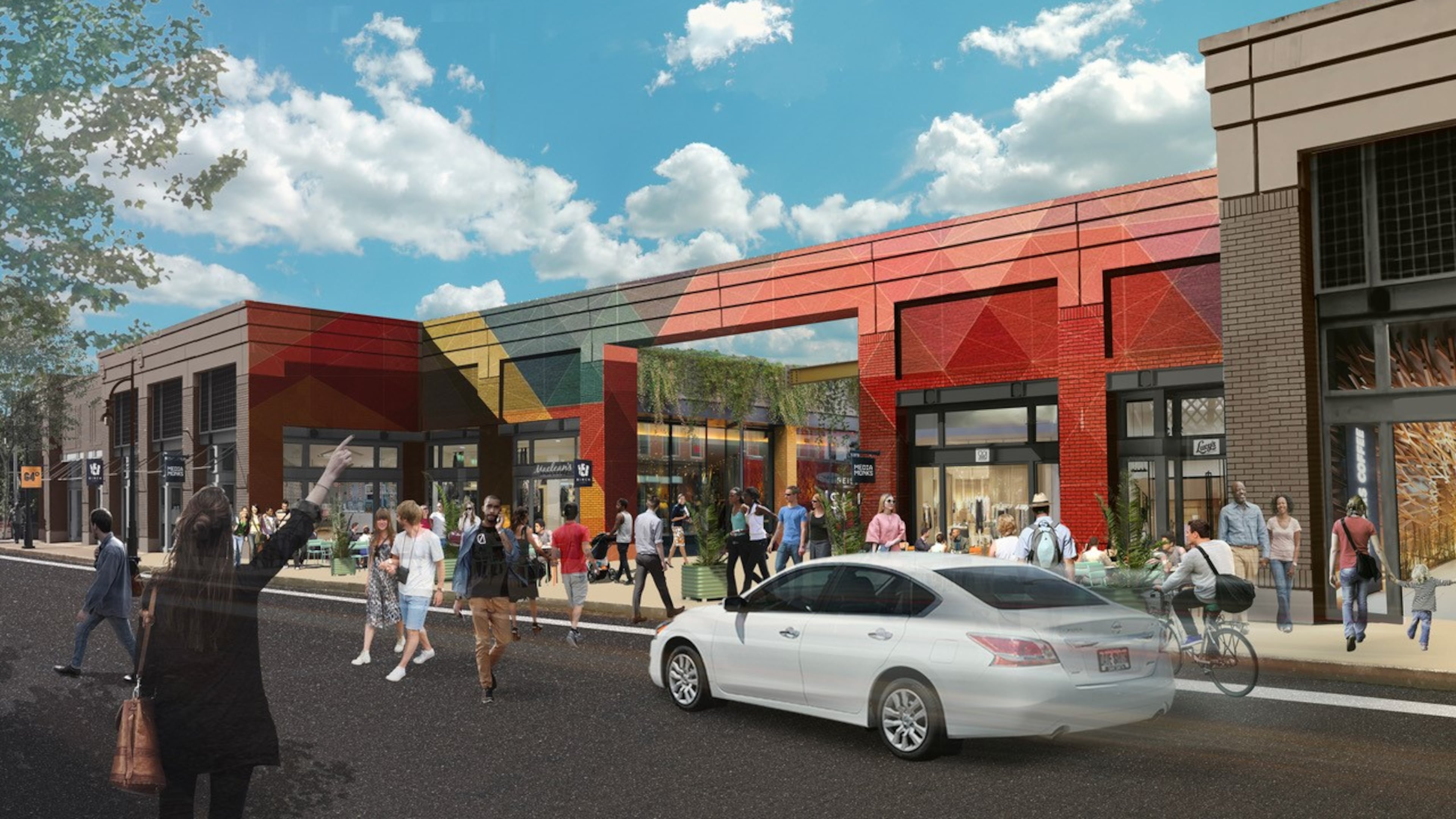 Alabama Street will be “de-malled” with light traffic and on-street parking. Source: S9 Architecture