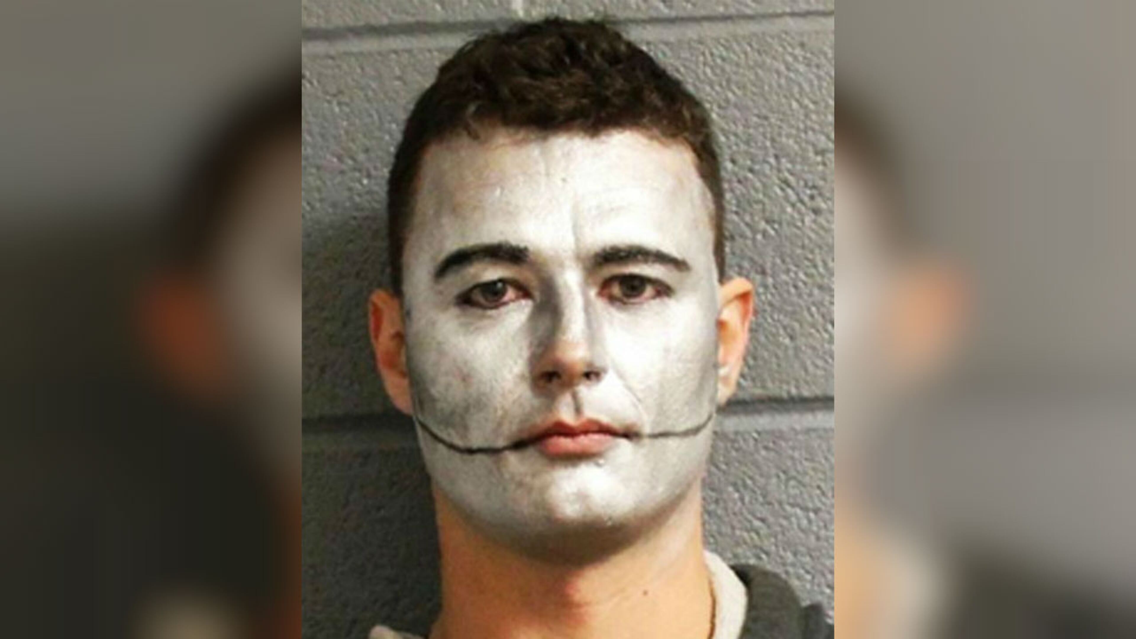 In this June 4, 2017 photo provided by the New York State Police, is Nicholas Sherman. The 31-year-old actor had been hired to portray the Tin Man in "Wizard of Oz" in Sullivan, N.Y. and was still in his character's makeup following a drunken driving arrest.