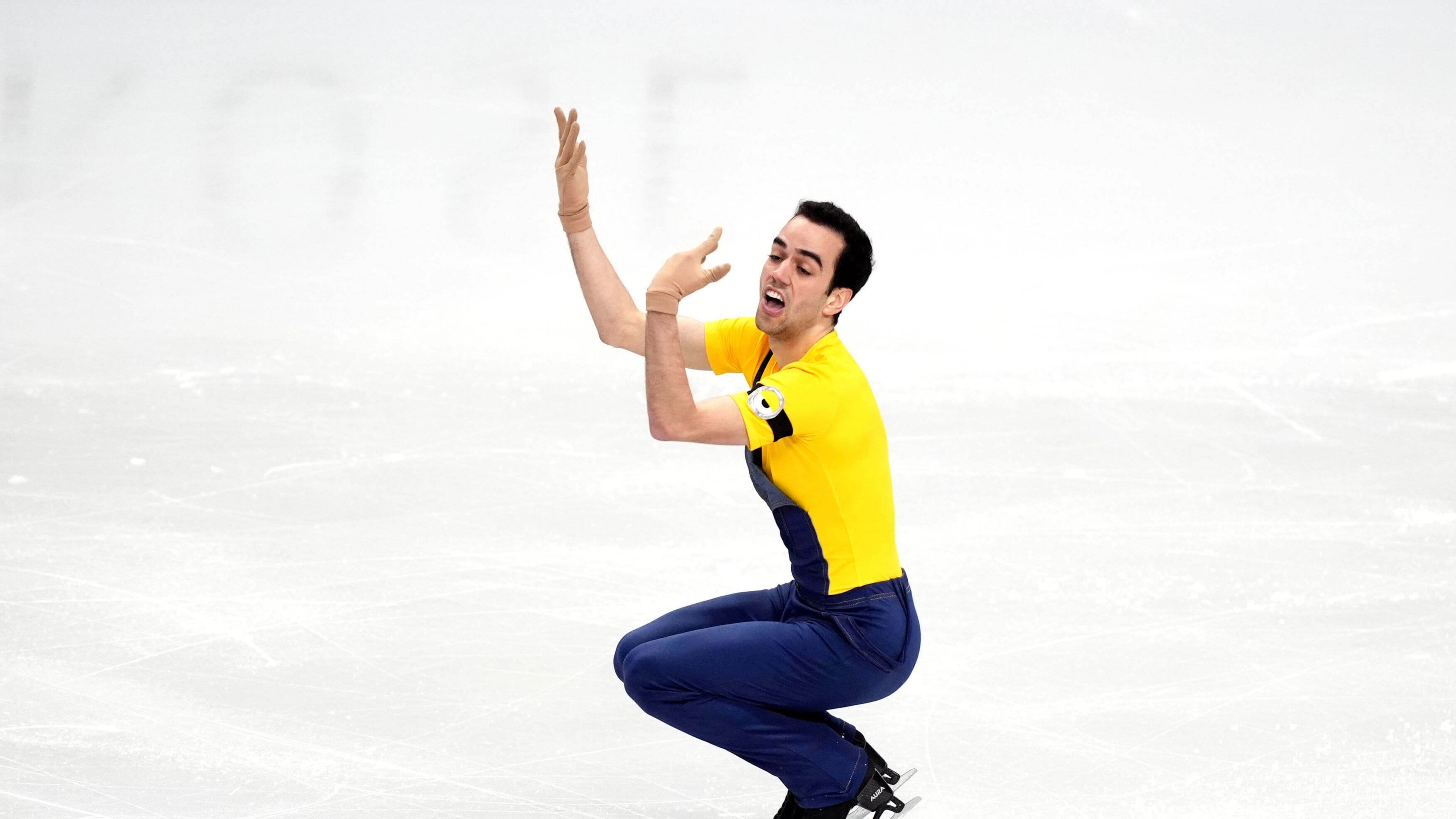 Spain's Tomas-Llorenc Guarino Sabate competes during the Men's Short Program on day two of the ISU European Figure Skating Championships in Sheffield, Thursday, Wednesday, Jan. 15, 2026. (Mike Egerton/PA via AP)