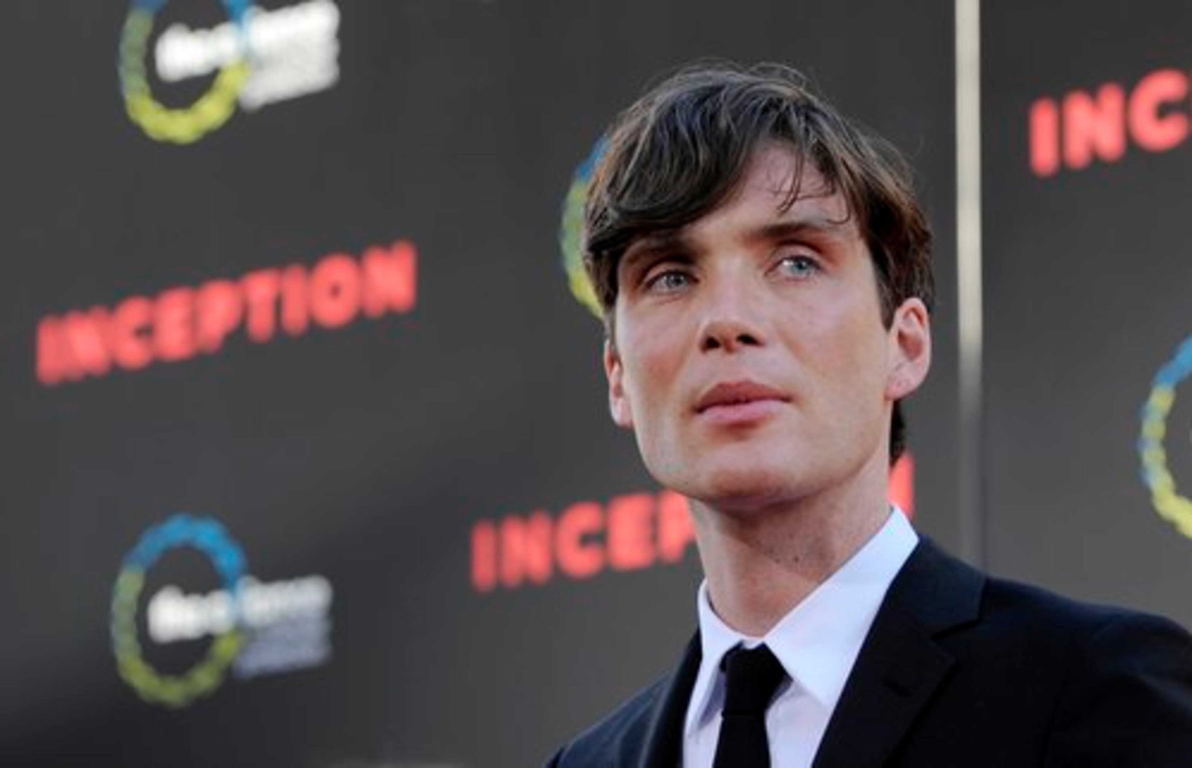 Cillian Murphy, a cast member in "Inception," poses at the premiere.