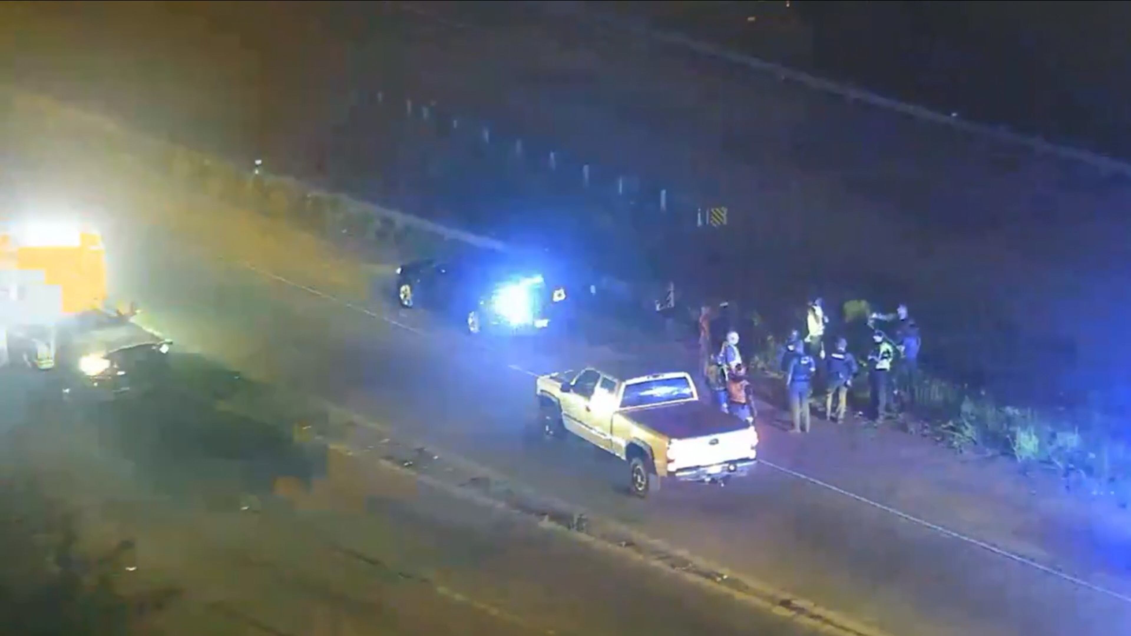 A horse got loose and galloped into I-20 traffic in Downtown Atlanta, sustaining injuries. Three cars hit it and at least two passengers were hurt on May 23rd, 2024. Credit: GDOT camera