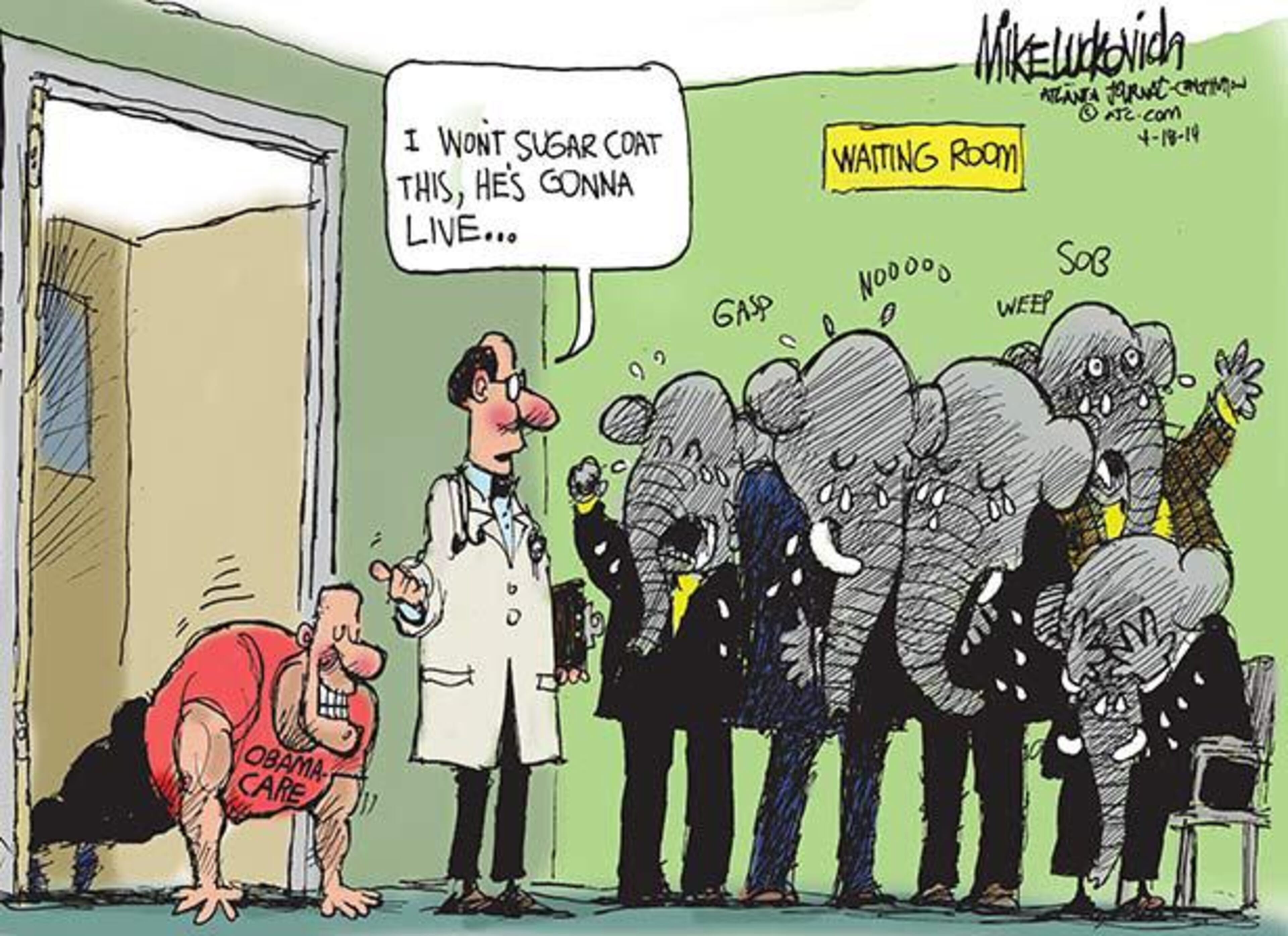 Mike Luckovich, editorial cartoonist for The Atlanta Journal-Constitution, won the Pulitzer Prize for Editorial Cartooning in 1995 and 2006.