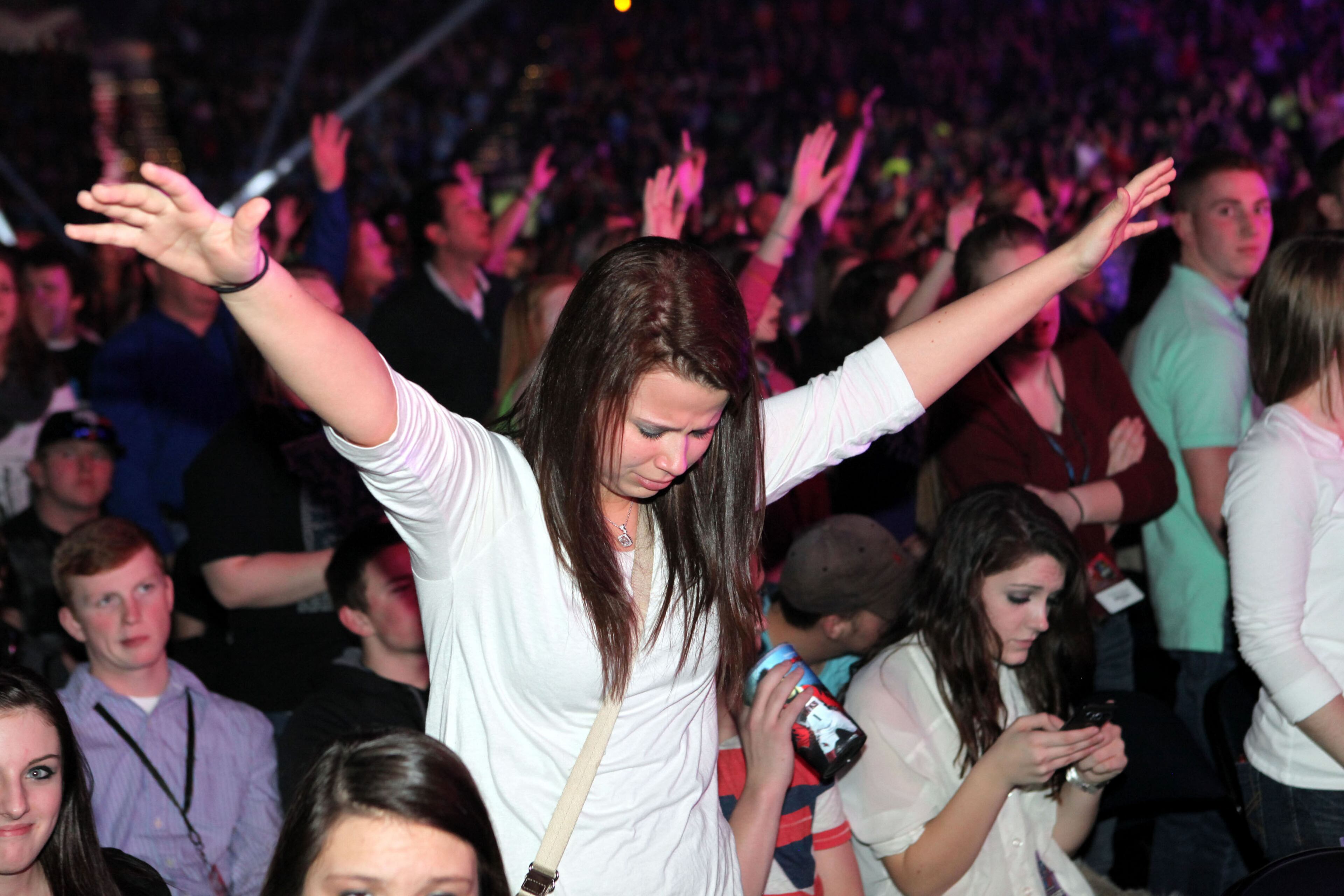 Savannah Phillips of Flowery Branch feels the message from NewSong.